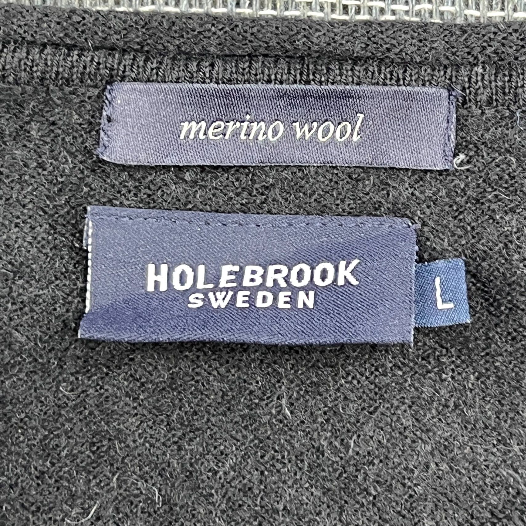Vintage Holebrook Sweden Mens Sweater Large 100% Merino Wool V Neck Jumper Pullover Gray Size US L / EU 52-54 / 3 - 3 Thumbnail