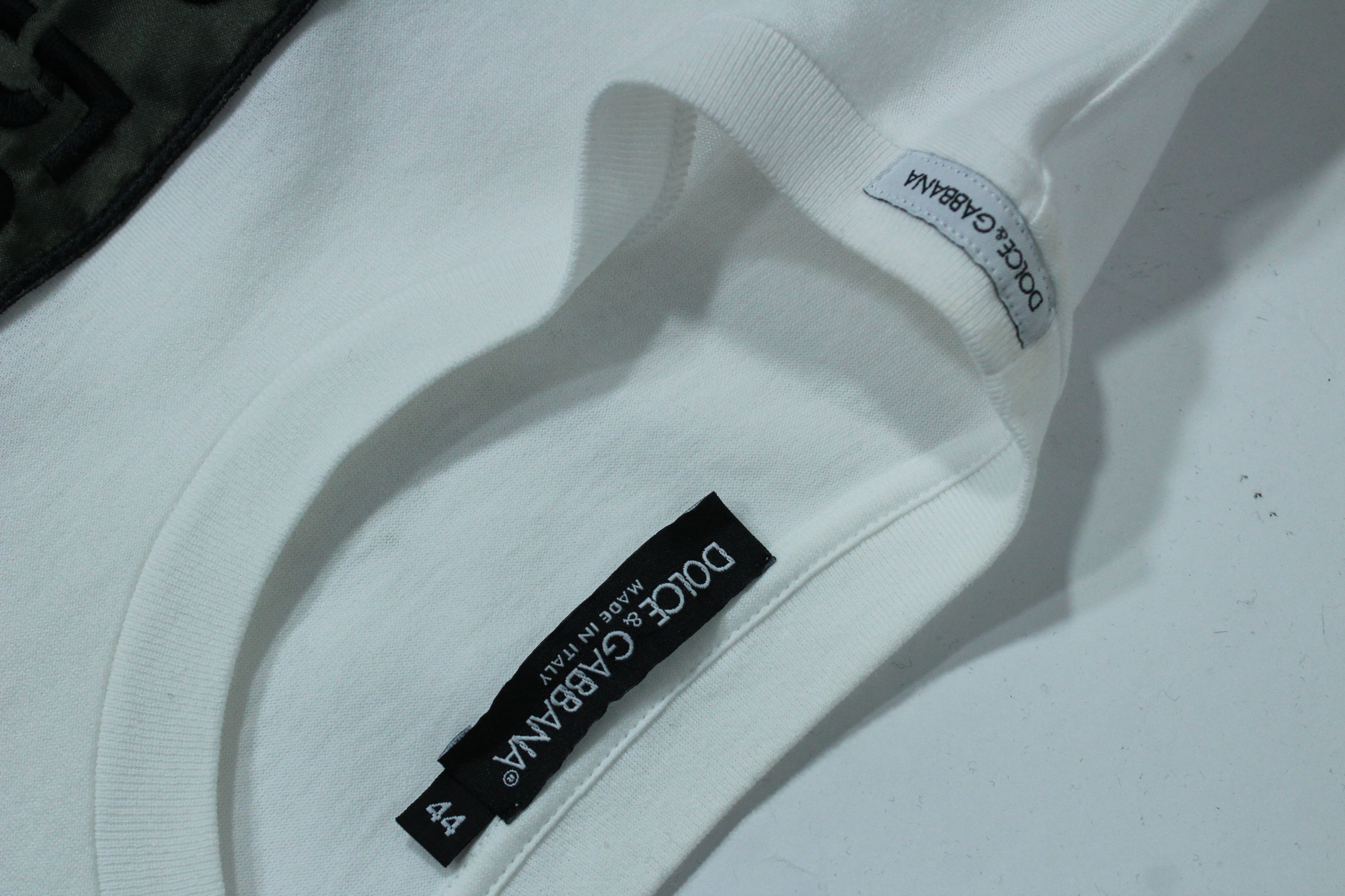 Dolce & Gabbana Dolce & Gabbana White DG 58.62 Patch T-Shirt Size US S / EU 44-46 / 1 - 11 Thumbnail