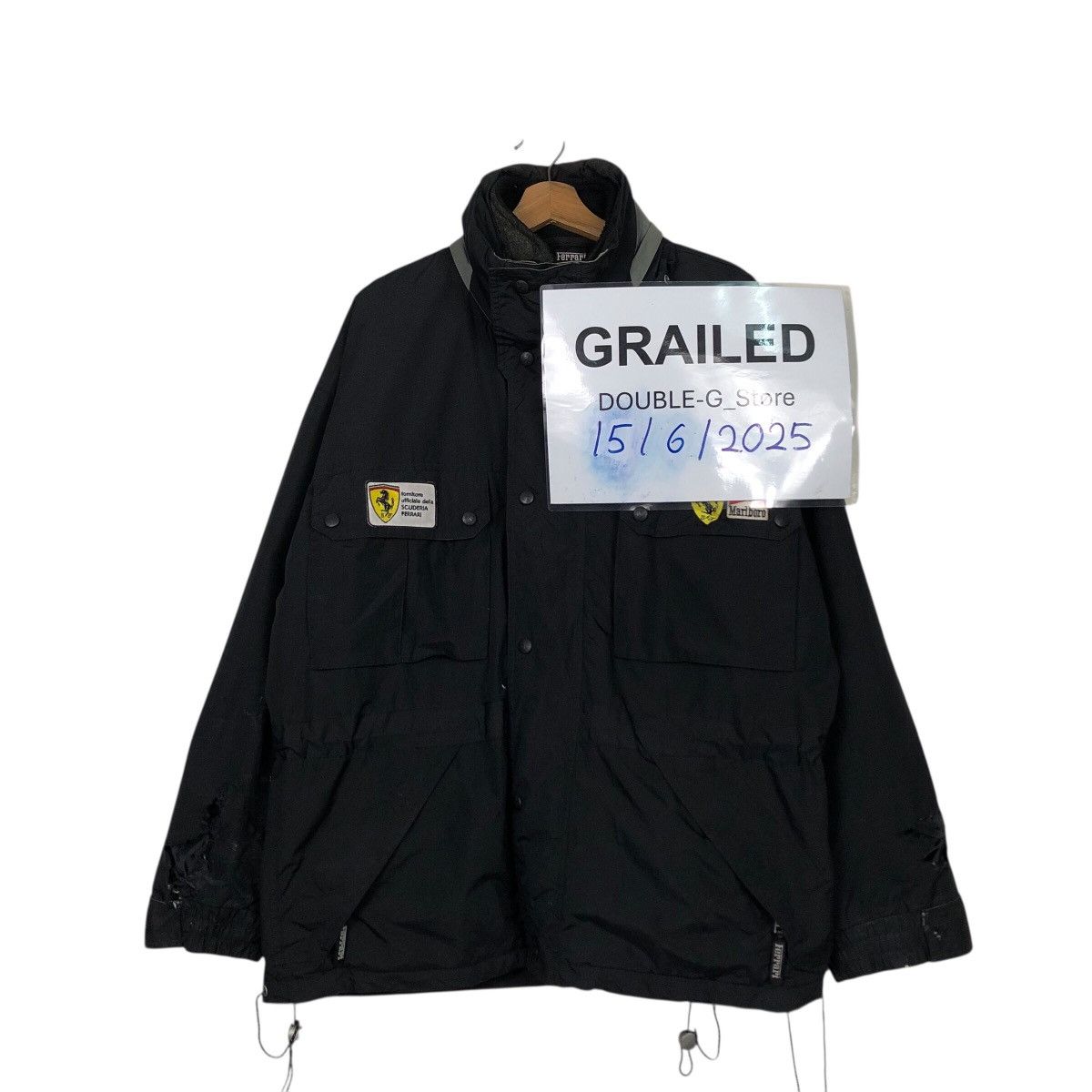 Japanese Brand 📌Vintage Zipper Jacket Racing Wear Ferrari Distressed Wear Size US S / EU 44-46 / 1 - 1 Thumbnail