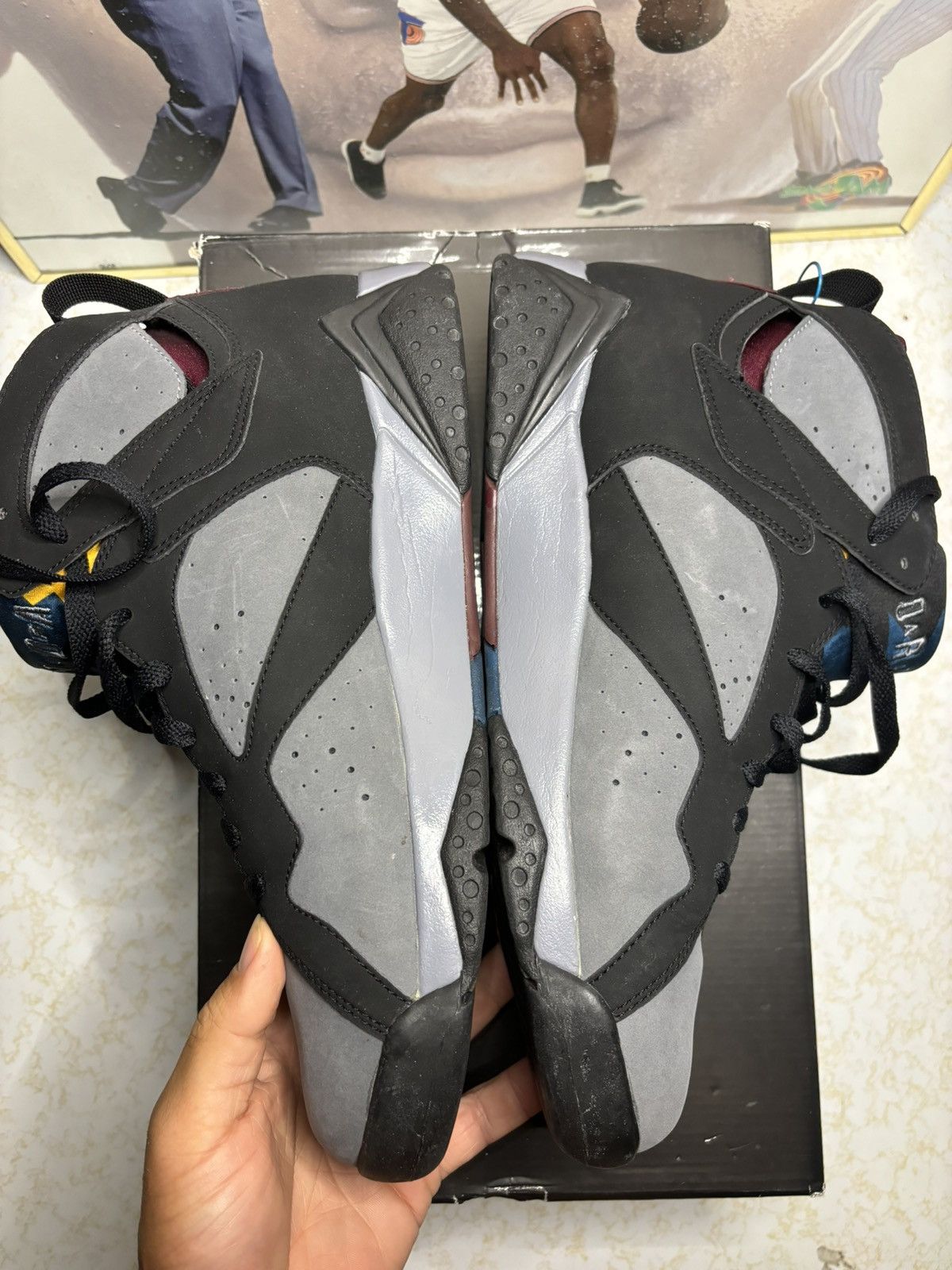 Jordan Brand Air Jordan 7 Retro 2011 Bordeaux 2011 Size US 12 / EU 45 - 3 Thumbnail