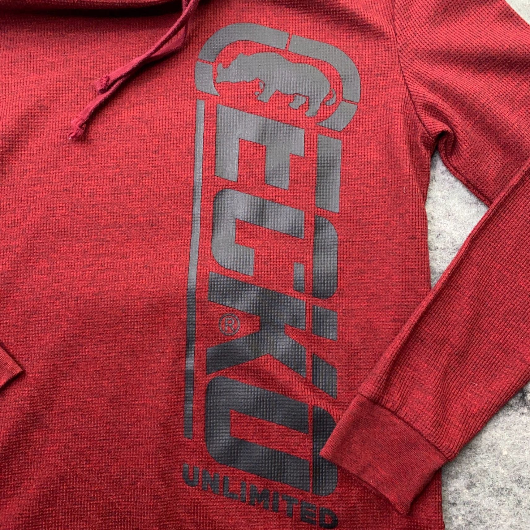Ecko Unltd. Ecko Unltd Mens Hoodie Small Red Hooded Sweatshirt Cotton Polyester Thermal Sweatshirt Hoodie Mens Red S Size US S / EU 44-46 / 1 - 5 Thumbnail