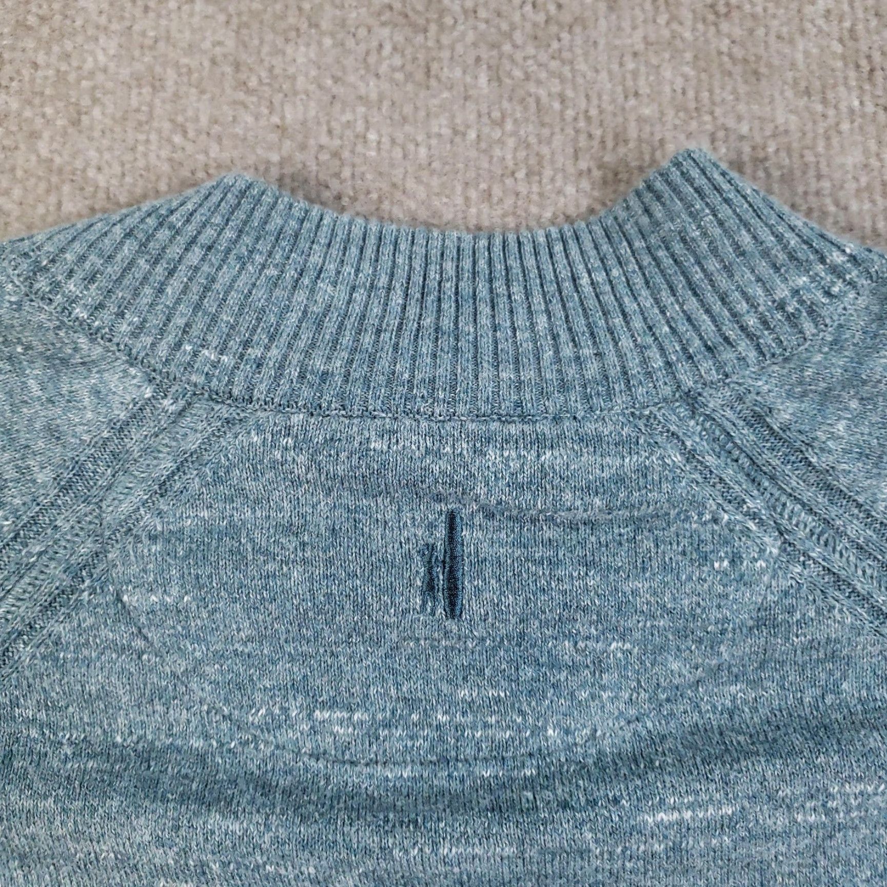 johnnie-O johnnie-O Sweater Mens Large Blue 1/4 Zip Mock Neck Pullover Golf Knit Shirt Size US L / EU 52-54 / 3 - 8 Thumbnail