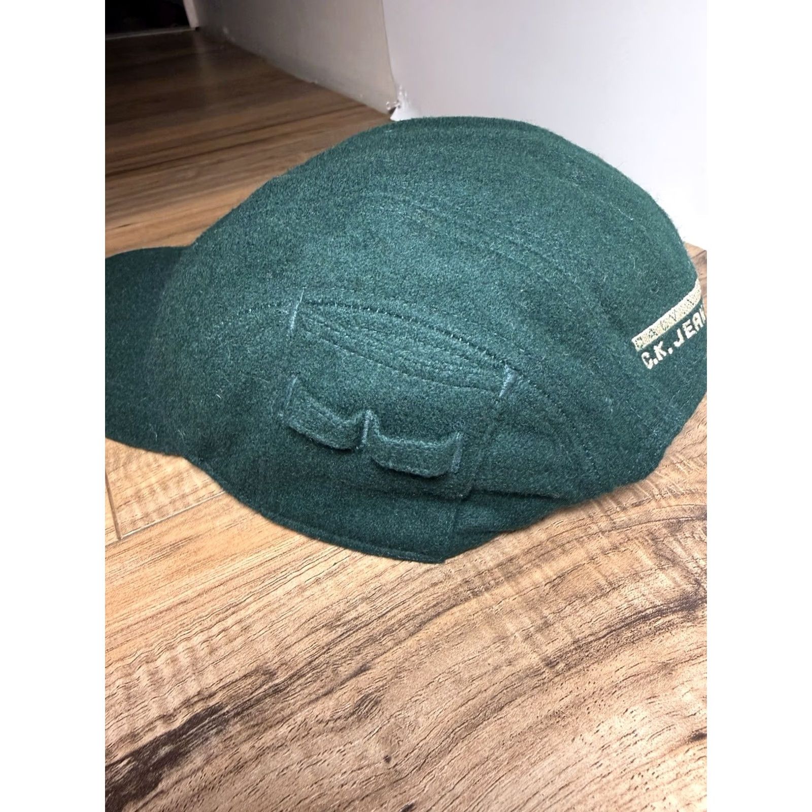 Calvin Klein VINTAGE Calvin Klein Jeans Green Wool Panel Pocket Hat Cap Strapback 90s Unisex Adults One Size Mens Womens Size US 35 - 3 Thumbnail