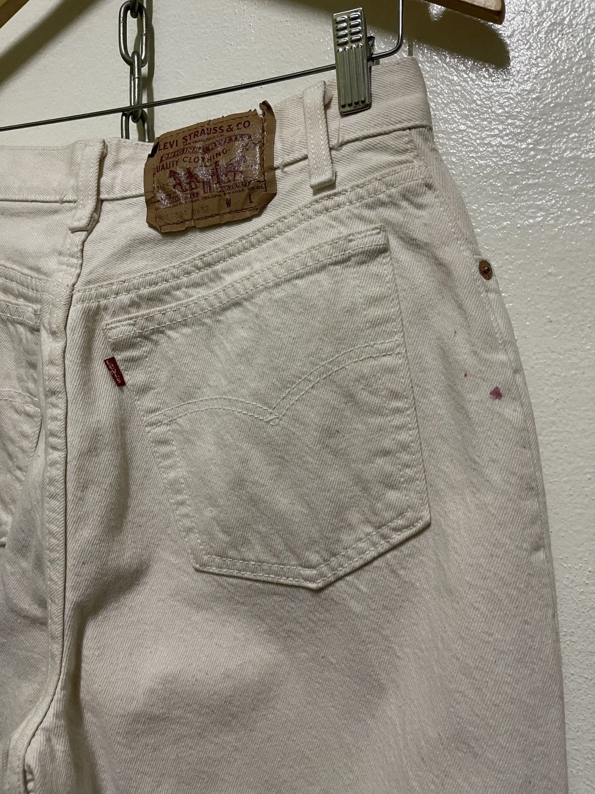 Levi's × Vintage Levi’s Curve Women Cream Jeans Size 28" / US 6 / IT 42 - 12 Thumbnail