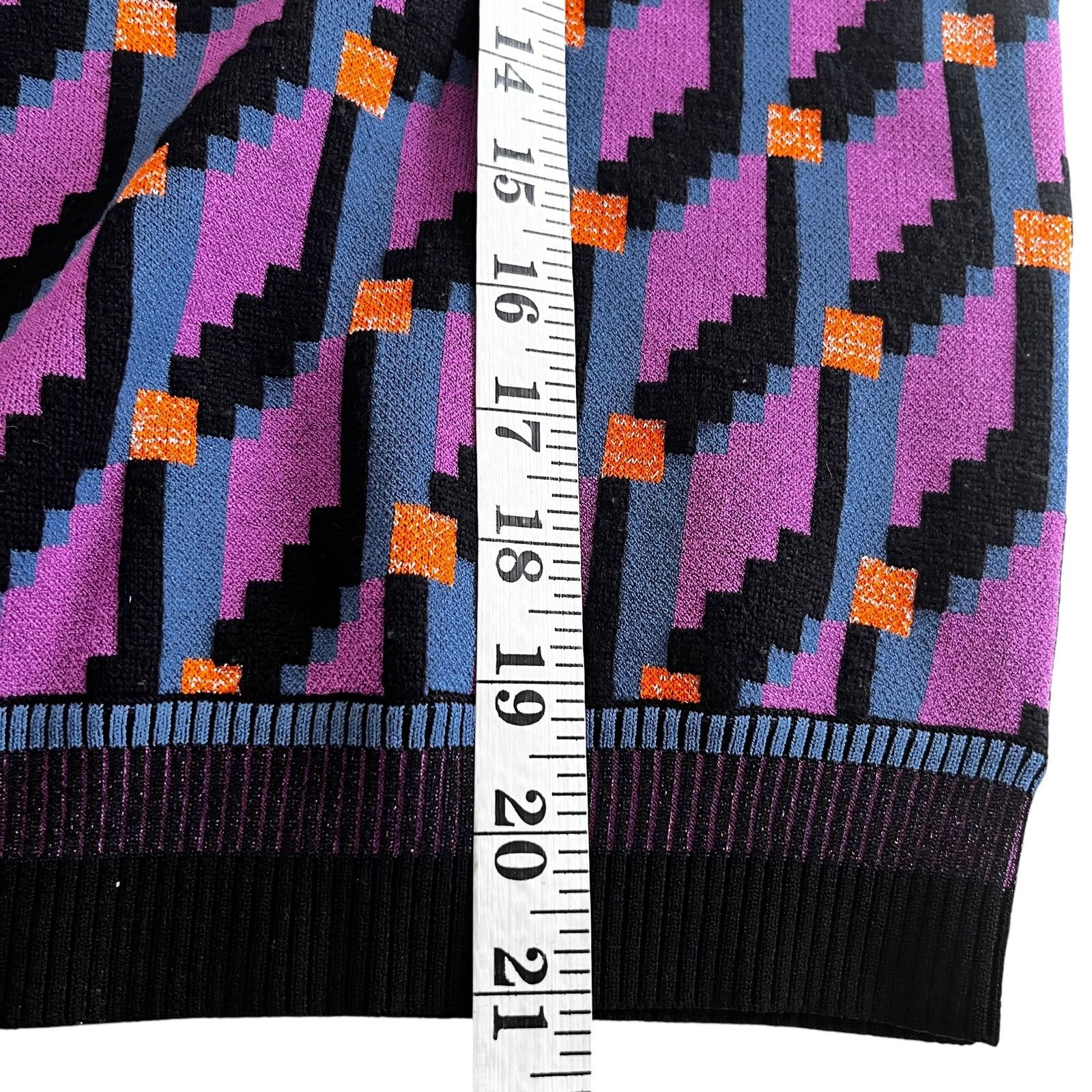 Diane von Furstenberg Diane von Furstenberg Iggy Geometric Knit Wool Sweater Size XL / US 12-14 / IT 48-50 - 7 Thumbnail