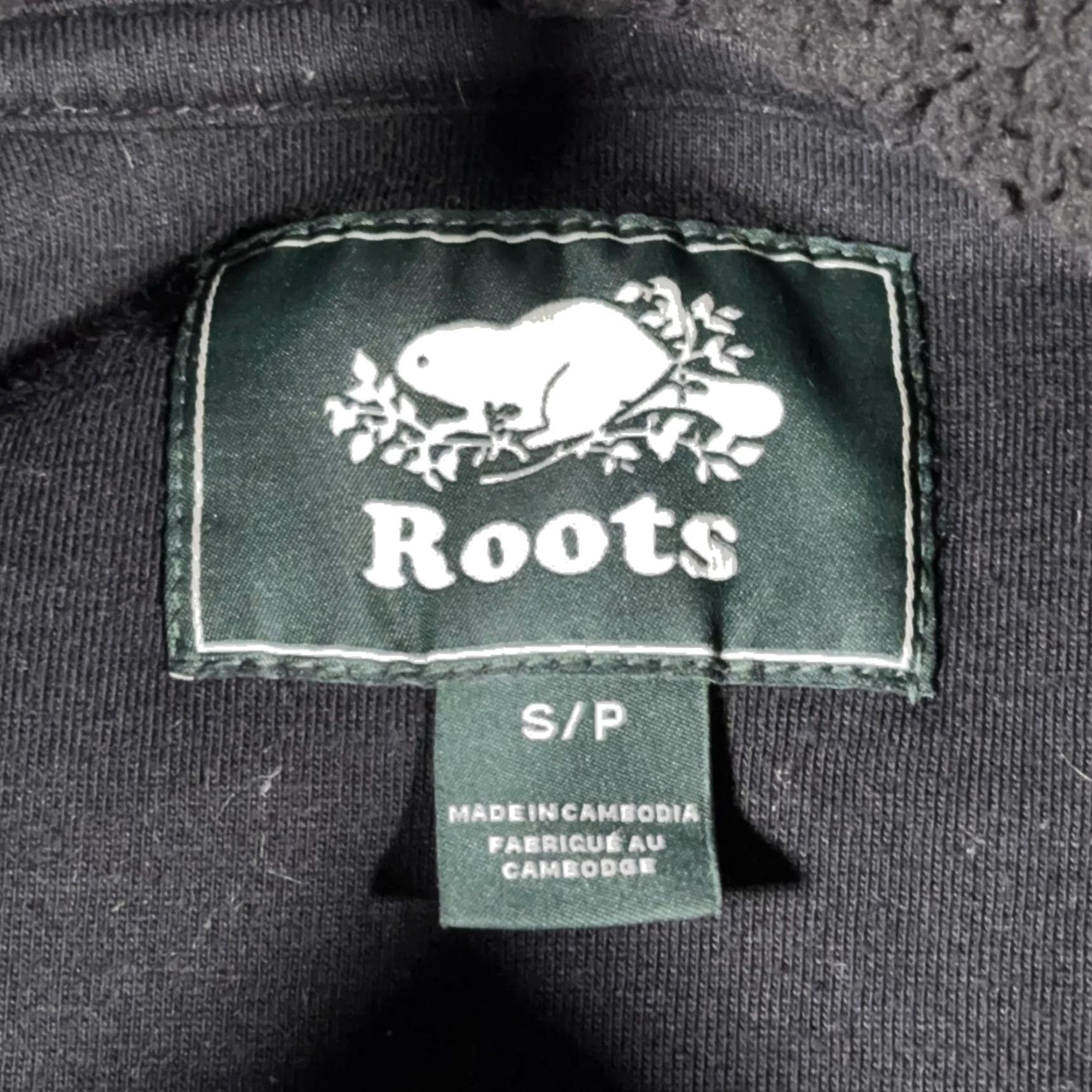 Roots Roots Hoodie Womens Small Black Sherpa Fleece Pullover Kangaroo Pocket Side Zip Size S / US 4 / IT 40 - 3 Thumbnail