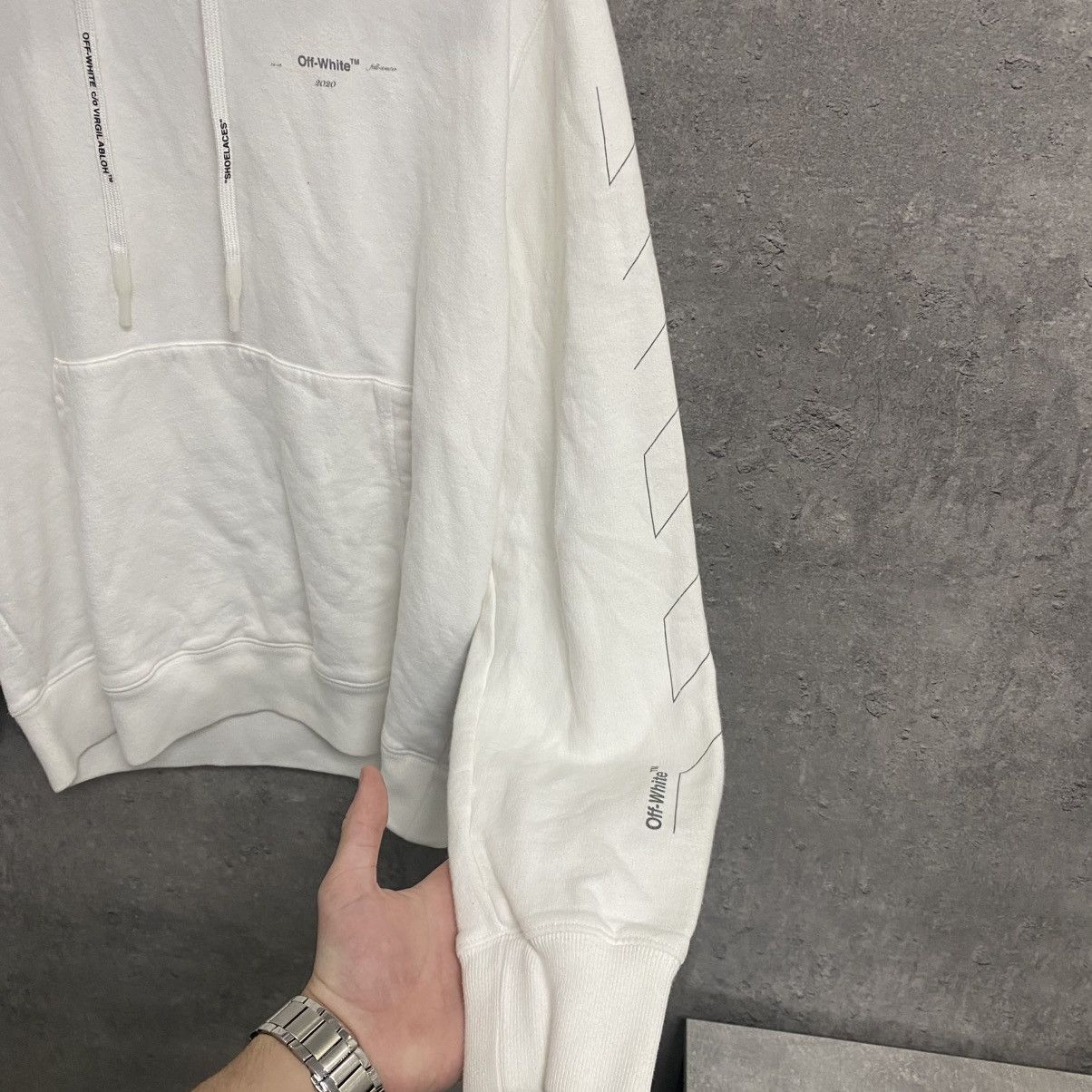Off-White Off White Unfinished Arrows Hoodie Big Logo Size L Size US L / EU 52-54 / 3 - 10 Thumbnail
