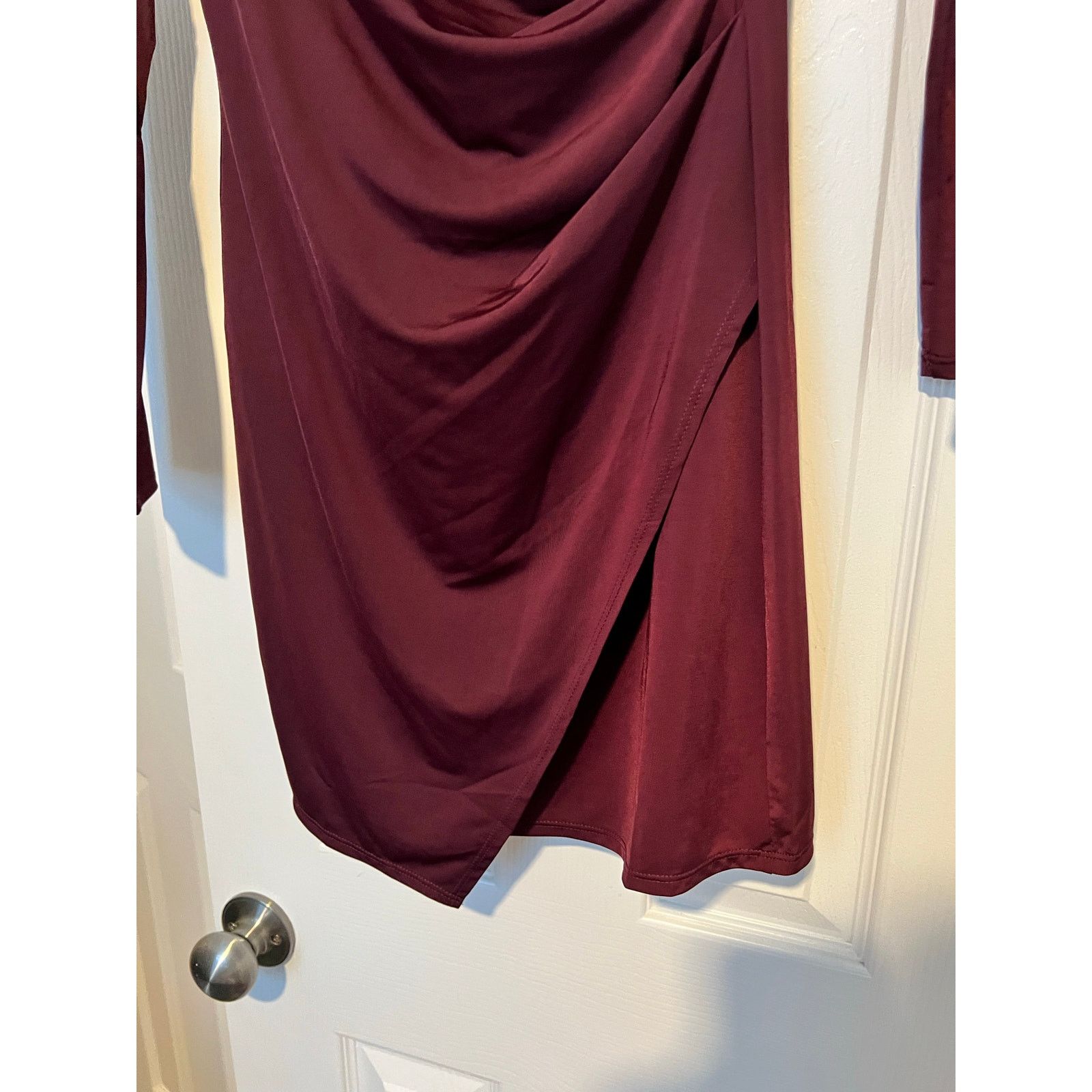 Krisa Krisa Wrap Long Sleeve Ruched Waist Mini Dress NWT Size XS Size XS / US 0-2 / IT 36-38 - 2 Thumbnail