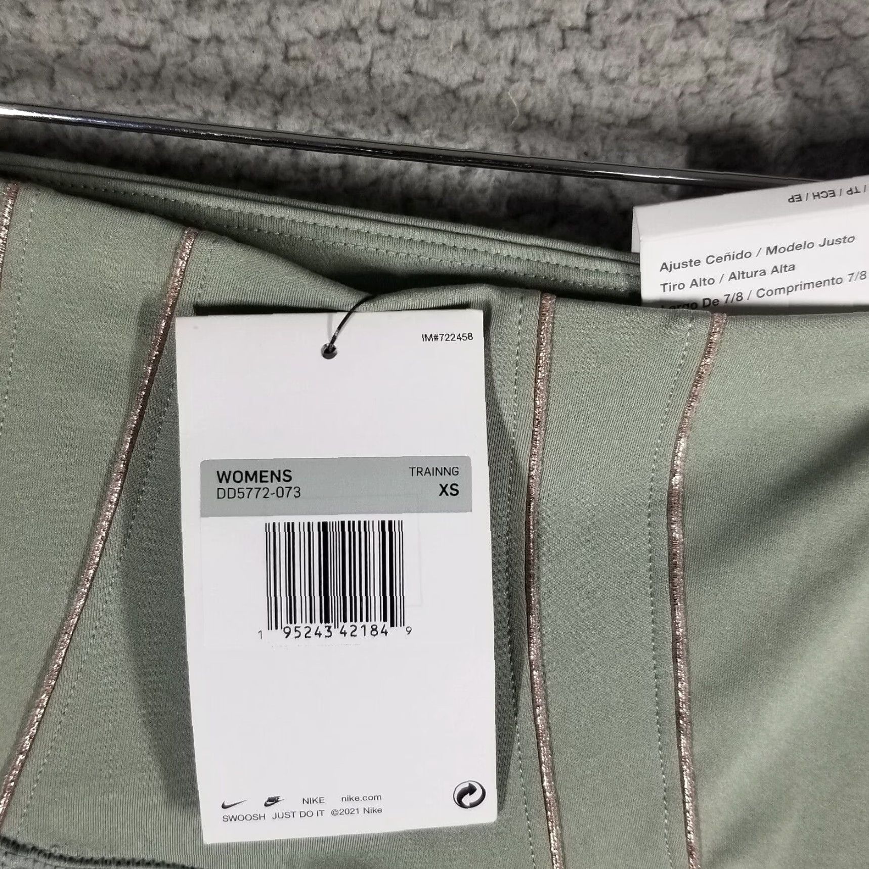 Nike Nike Leggings XS Gray Yoga Athletic Skinny Women's Size 26" / US 2 / IT 38 - 3 Thumbnail
