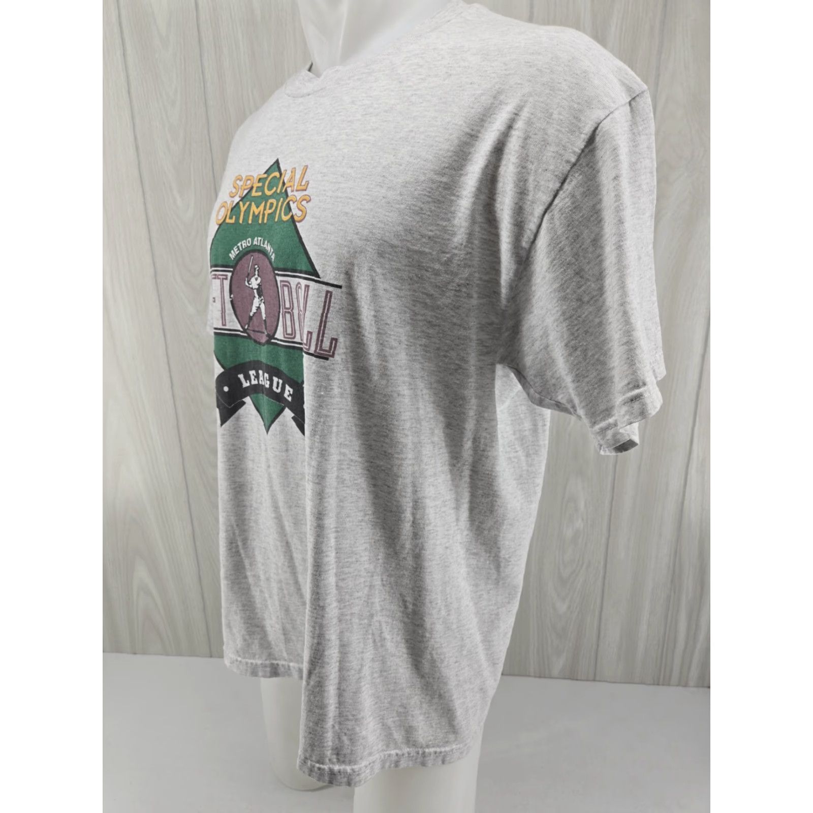 Hanes Special Olympics Softball League Atlanta Shirt Mens Large Gray Shirt Size US L / EU 52-54 / 3 - 4 Thumbnail