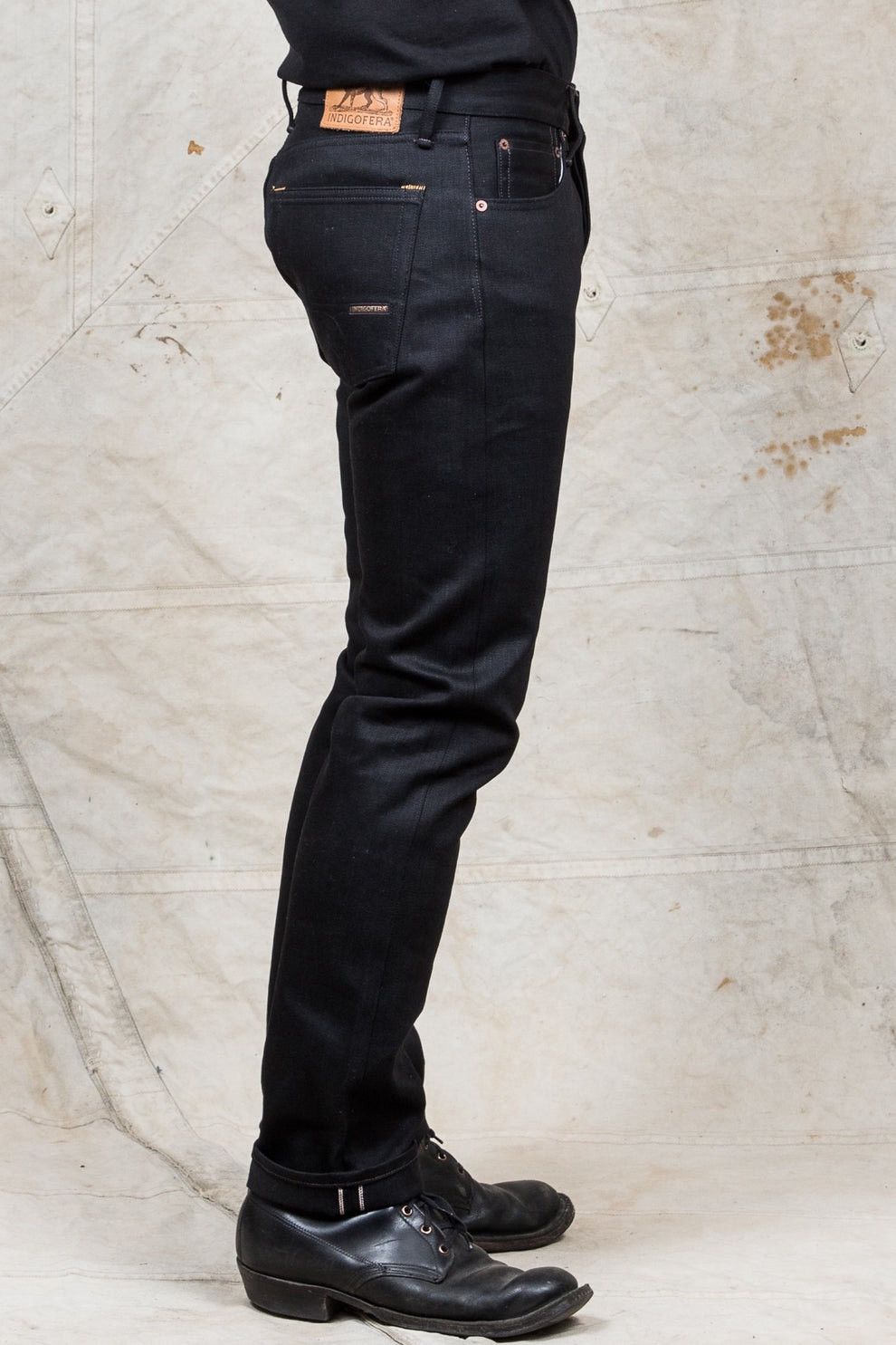 Indigofera Indigofera Ray Gunpowder Black 14Oz Selvage Denim Jeans Size US 31 - 4 Thumbnail