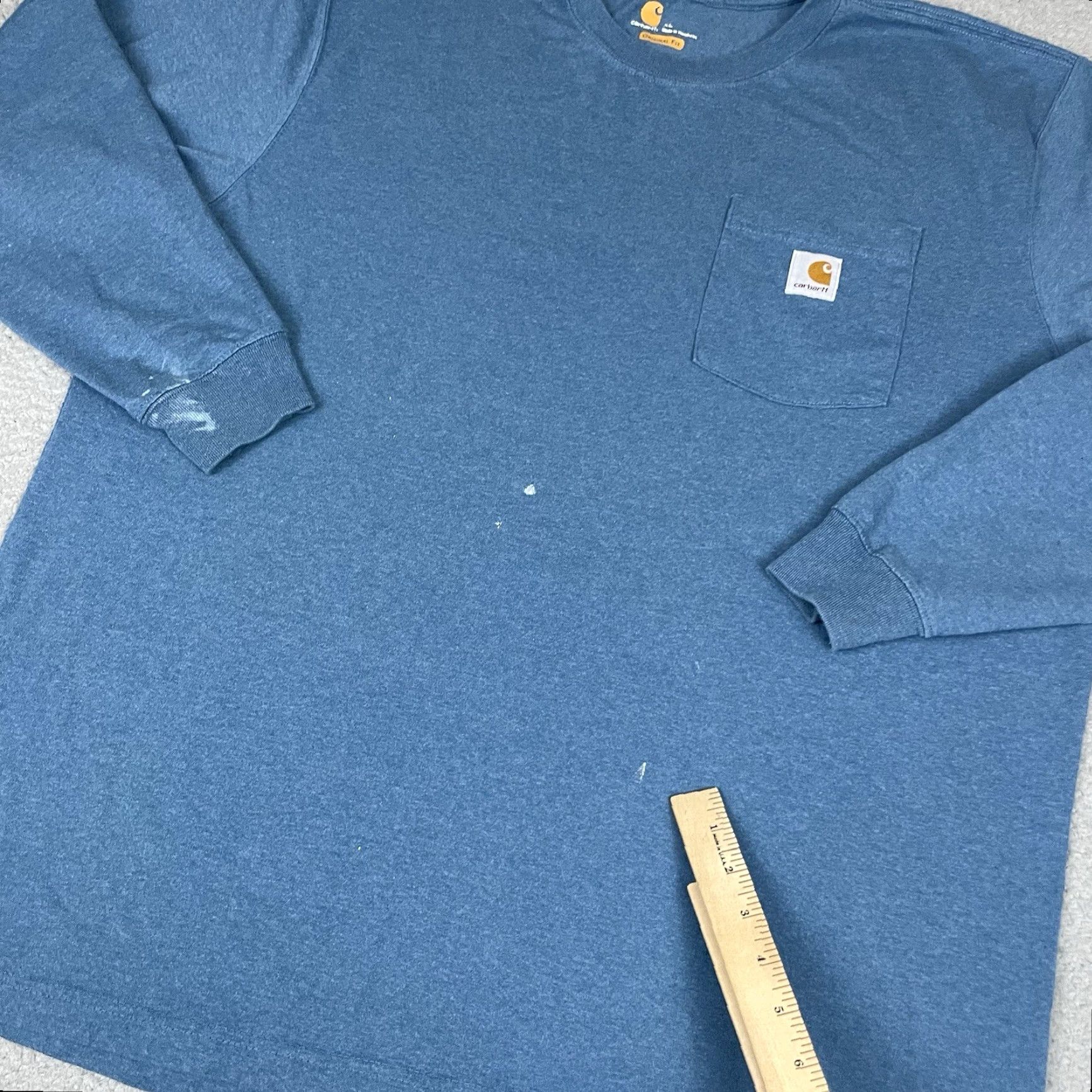 Carhartt VINTAGE Carhartt T Shirt Mens XL Long Sleeve Loose Workwear Pocket Outdoors Distressed Size US XL / EU 56 / 4 - 7 Thumbnail