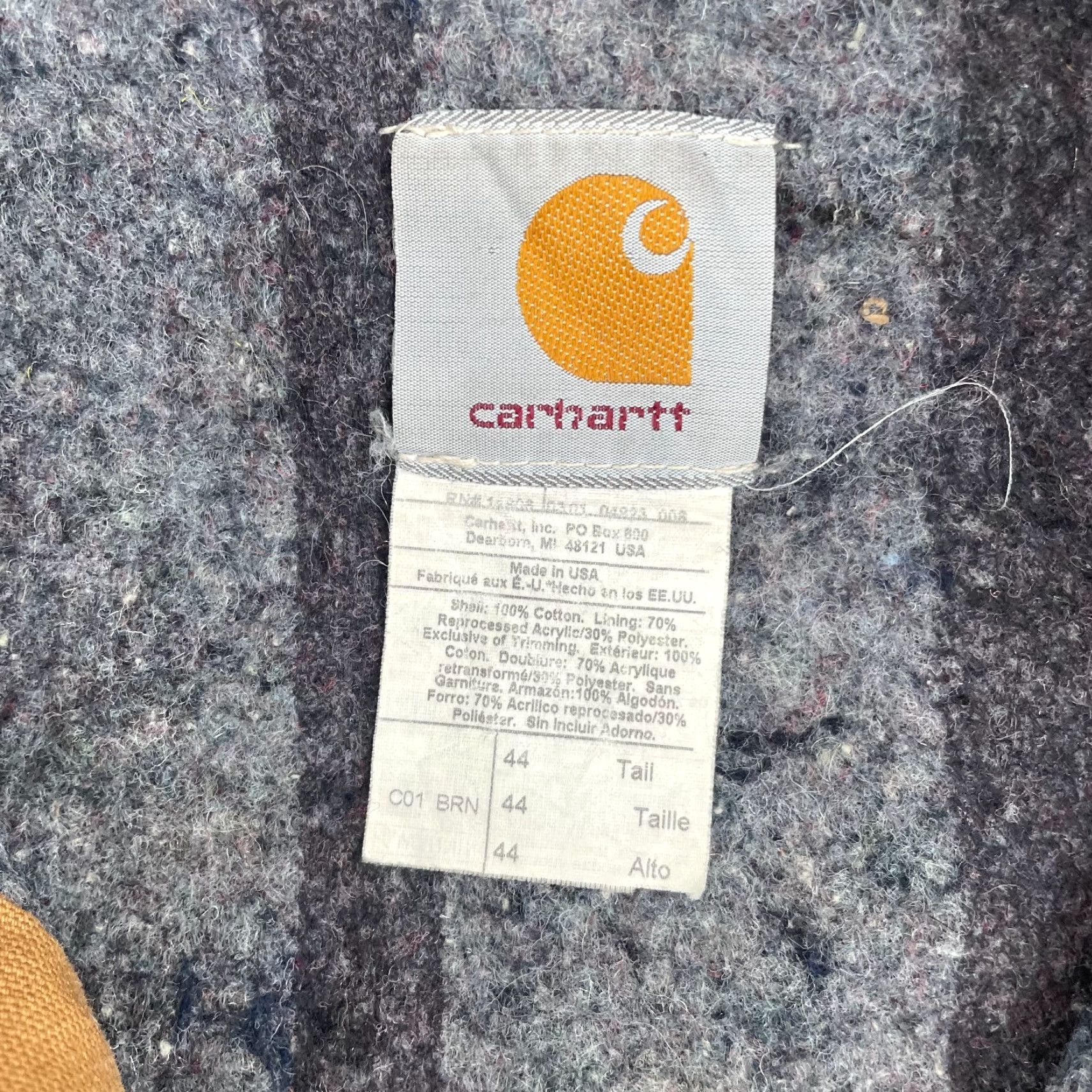 Carhartt VINTAGE Carhartt Chore C01 Jacket Mens 44 Tall Beige Lined USA Barn Duck Work Jacket Size US S / EU 44-46 / 1 - 2 Thumbnail
