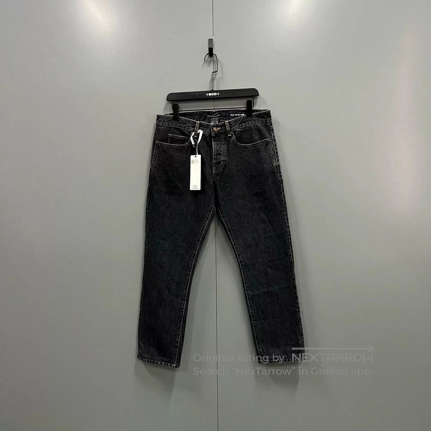 saint laurent black washed denim pants.