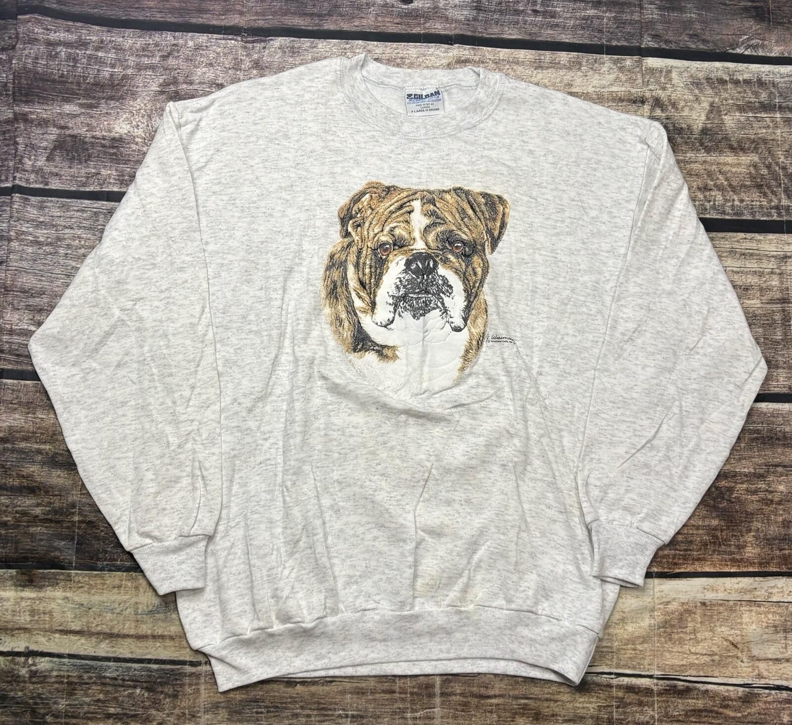 Gildan VTG Gildan Sweatshirt Mens XL Bulldog Gray Cotton 1993 Size US XL / EU 56 / 4 - 1 Thumbnail