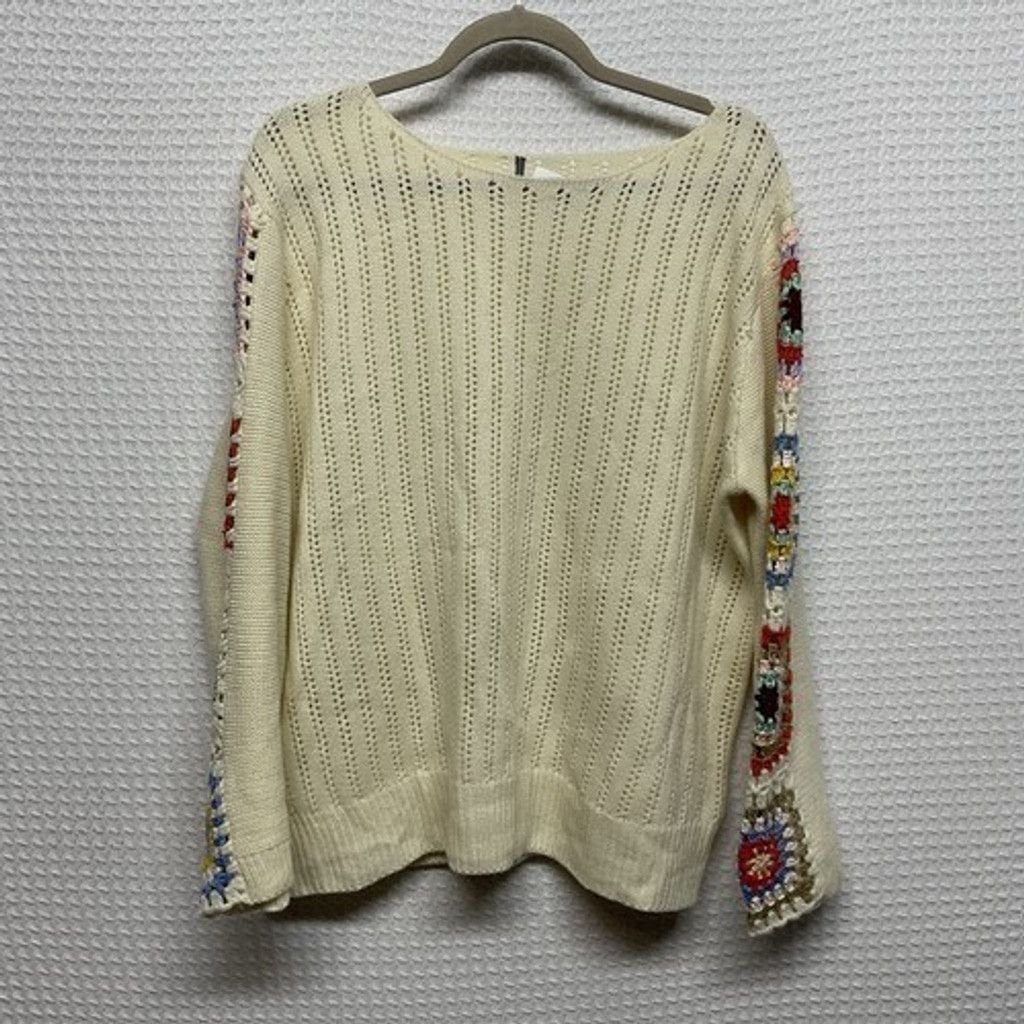 Anthropologie Anthropologie Granny Square Crochet Cottage Sweater Women XL Size XL / US 12-14 / IT 48-50 - 1 Thumbnail