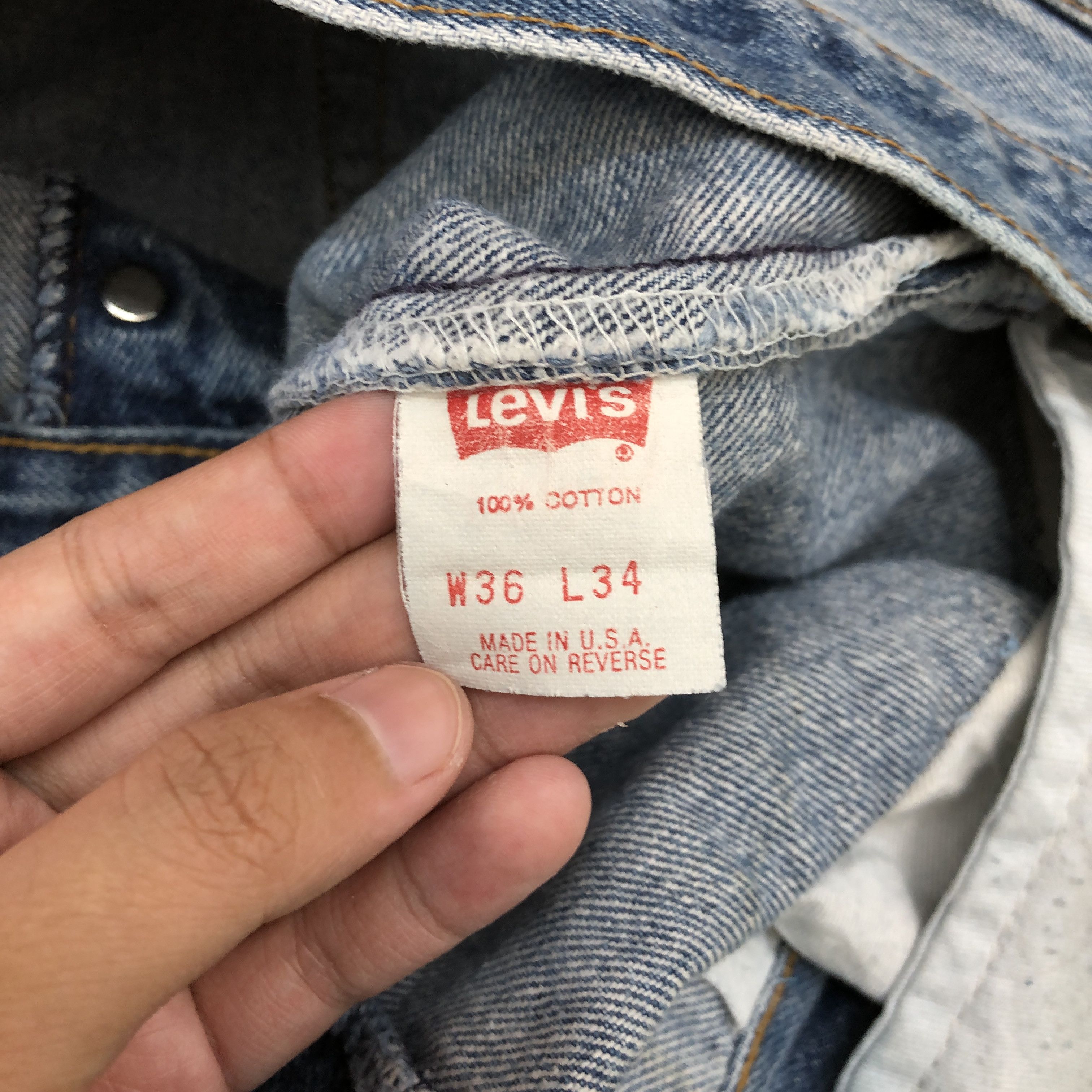 Levi's Vintage Levis 501 Faded Light Wash Jeans Levi's Denim Size US 34 / EU 50 - 9 Thumbnail