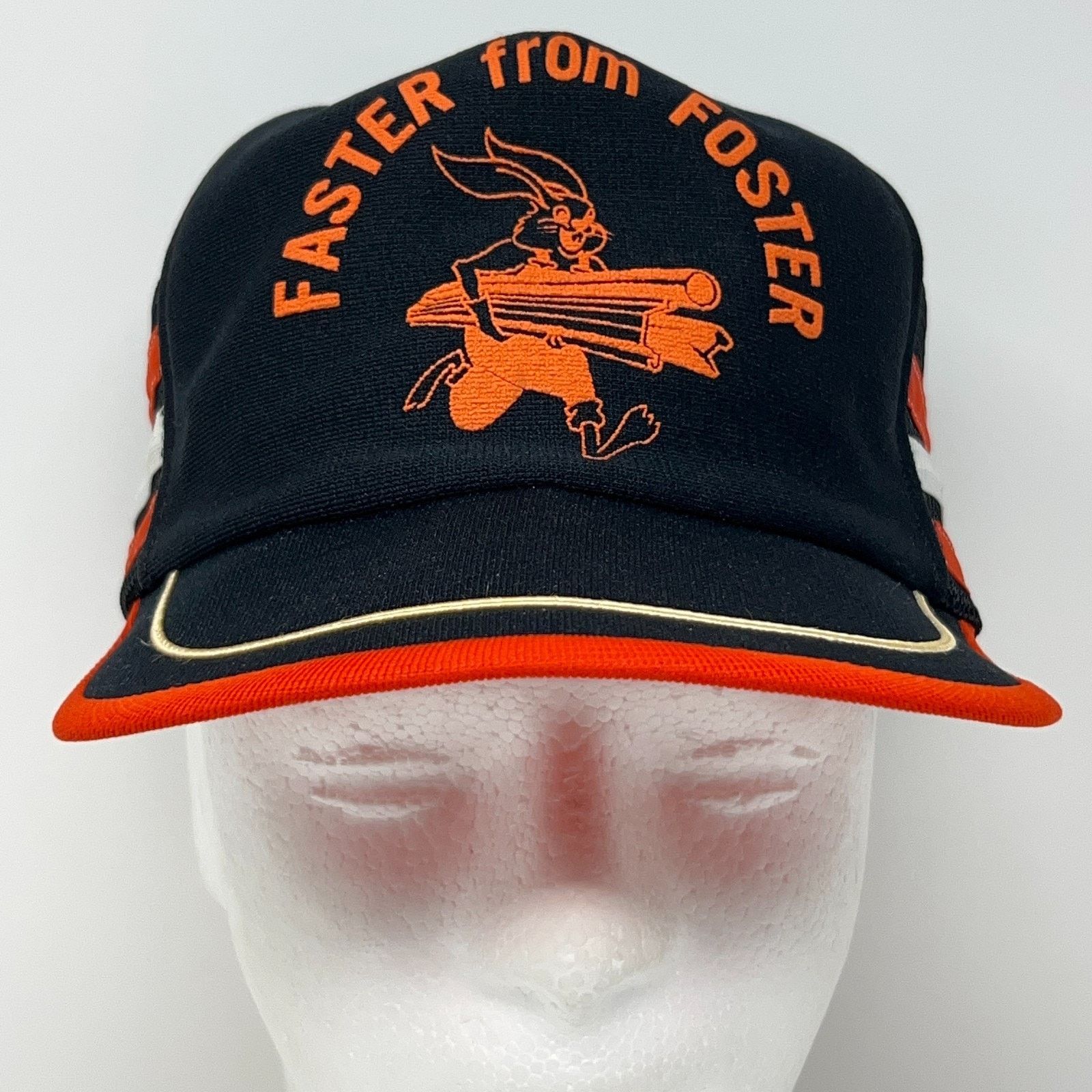 Vintage Vintage Faster From LB Foster Trucker Hat Baseball Cap Black Size ONE SIZE - 2 Thumbnail