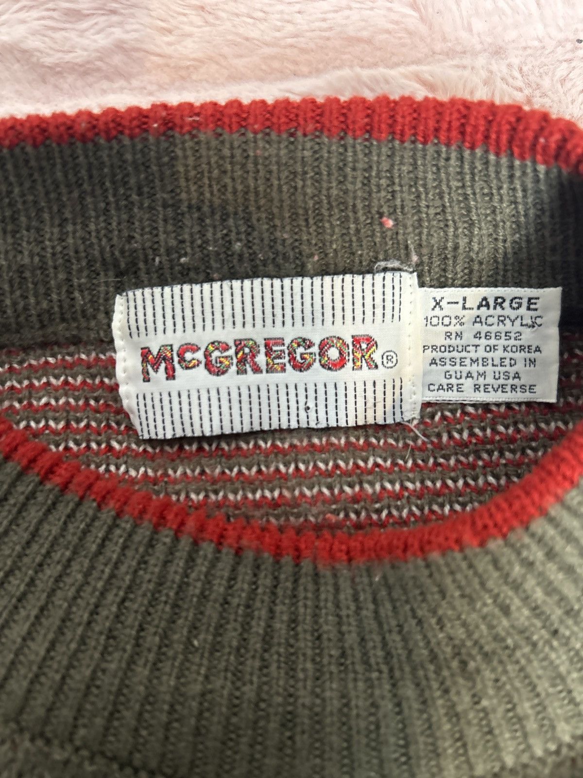 McGregor Vintage McGregor Sweater Men’s XL – 80s Geometric Knit Size US XL / EU 56 / 4 - 4 Thumbnail