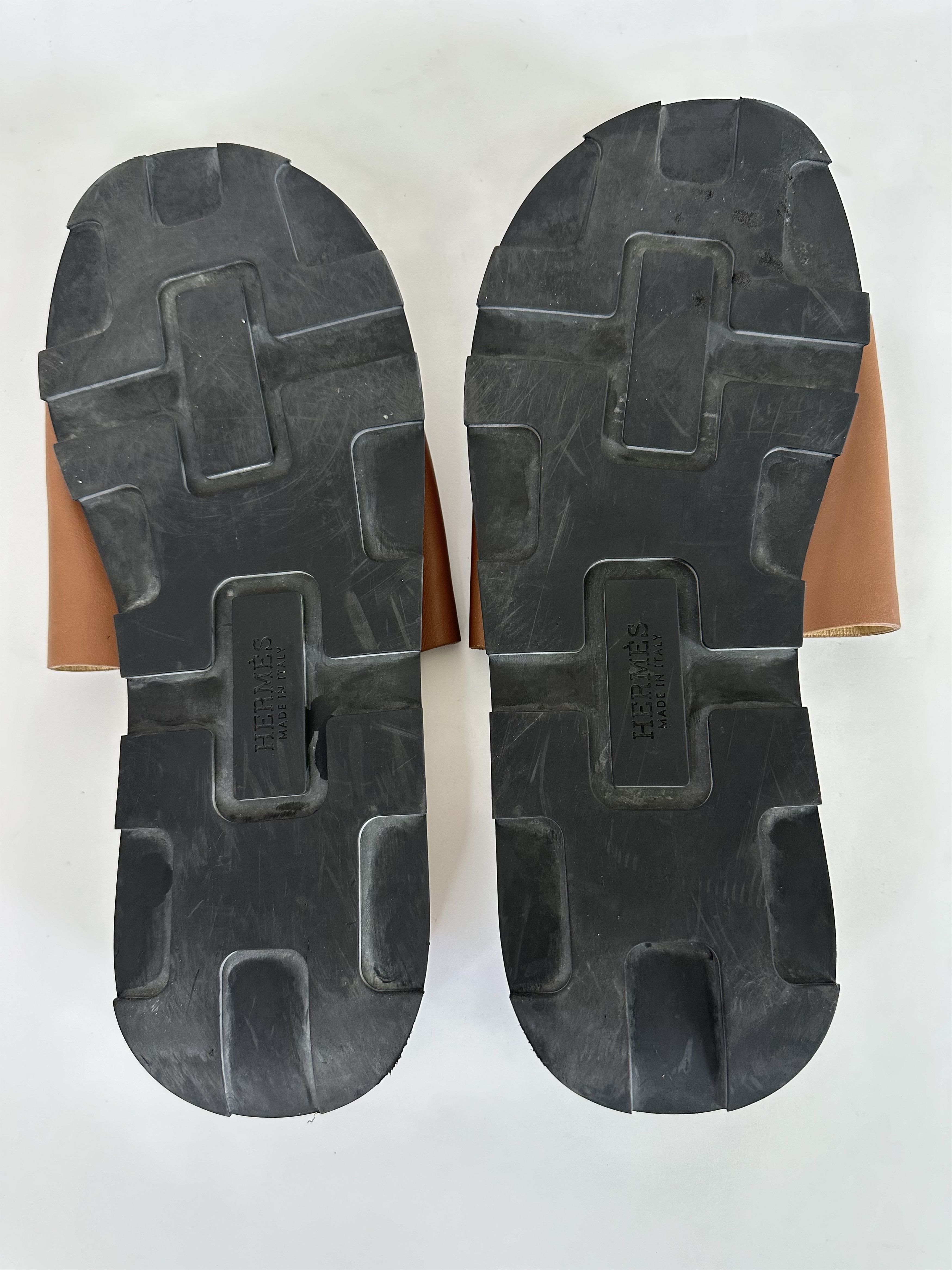 Hermes HERMES Brown Leather Slides Size 45 IT Size US 12 / EU 45 - 7 Thumbnail