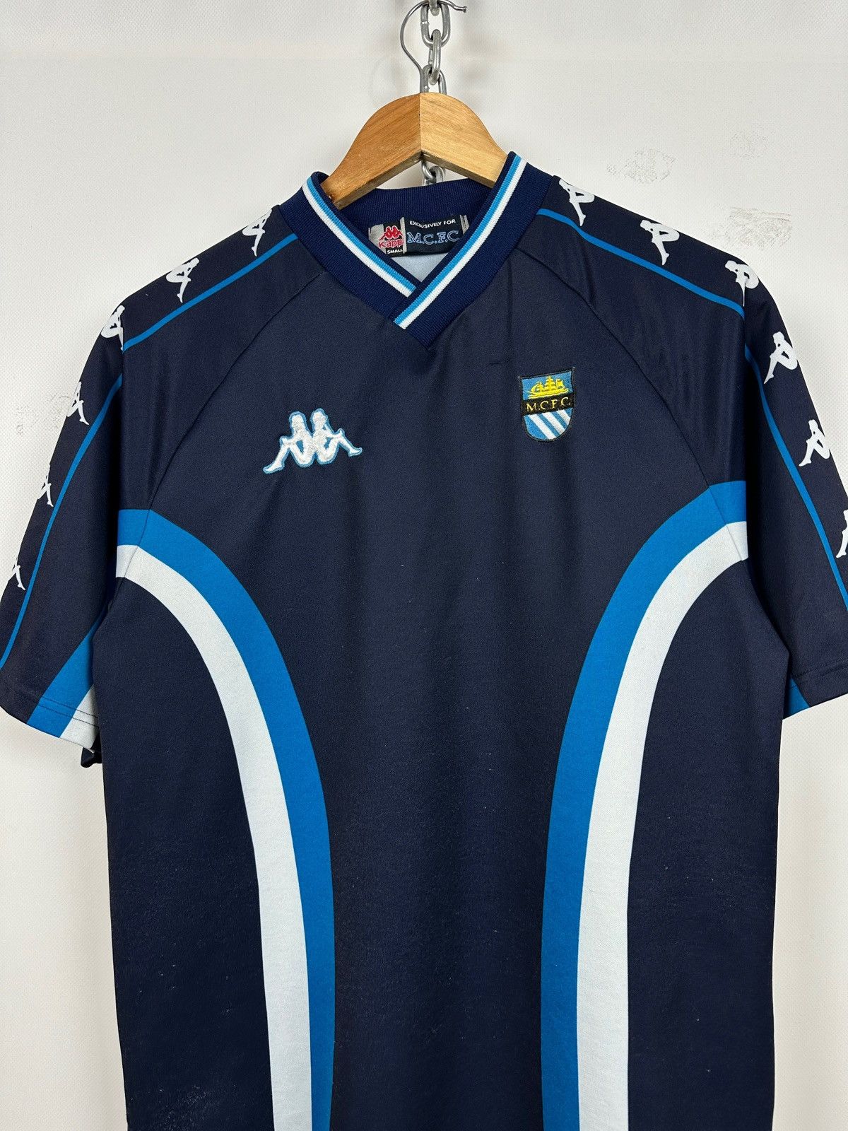 Kappa 1997/99 Kappa Manchester City Vintage Training Jersey Kit Size US S / EU 44-46 / 1 - 3 Thumbnail