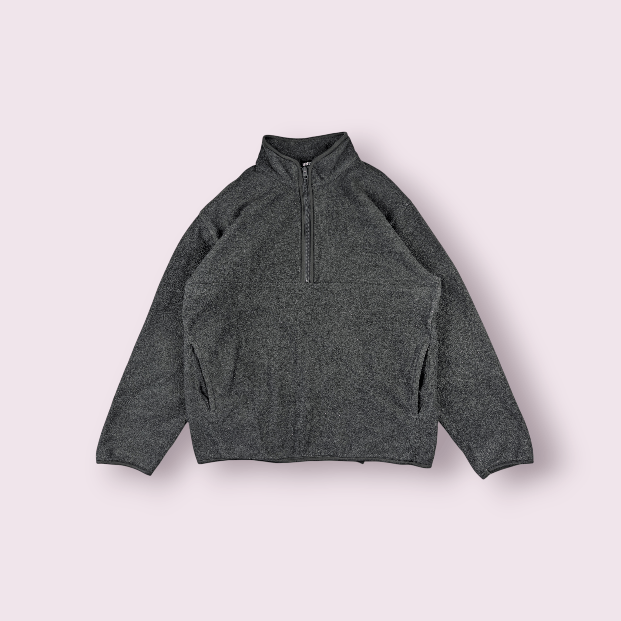 Japanese Brand Vintage 90's JAPAN UNIQLO Dark Grey Fleece Sweatshirt Size US L / EU 52-54 / 3 - 2 Thumbnail
