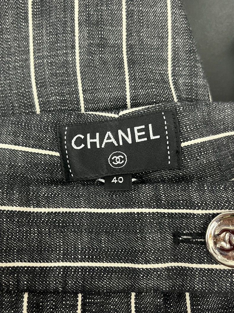 Chanel Chanel 23A striped wide-leg trousers Size 26" / US 2 / IT 38 - 4 Thumbnail