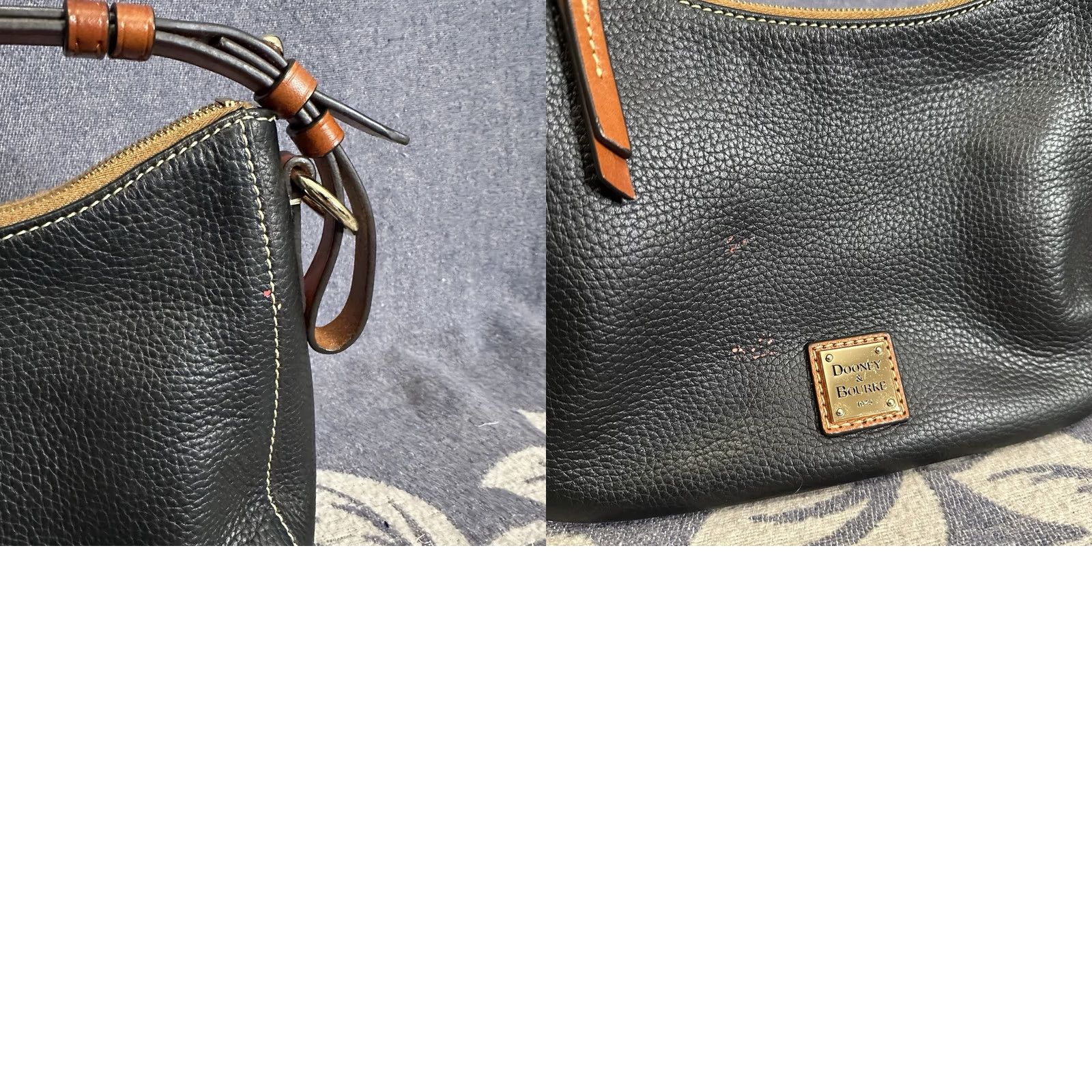 Dooney & Bourke Dooney & Bourke Pebble Leather Kiley Hobo Bag Small Women Black Purse with Zipper Size ONE SIZE - 8 Thumbnail