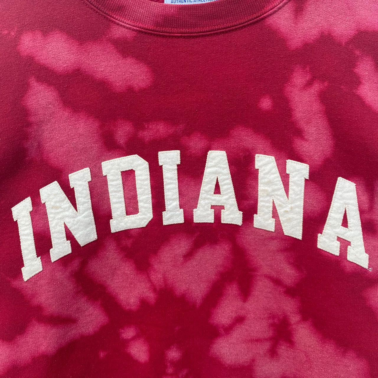 Champion INDIANA SWEATSHIRT BLEACH WASH LARGE PULLOVER RED Size US L / EU 52-54 / 3 - 4 Thumbnail