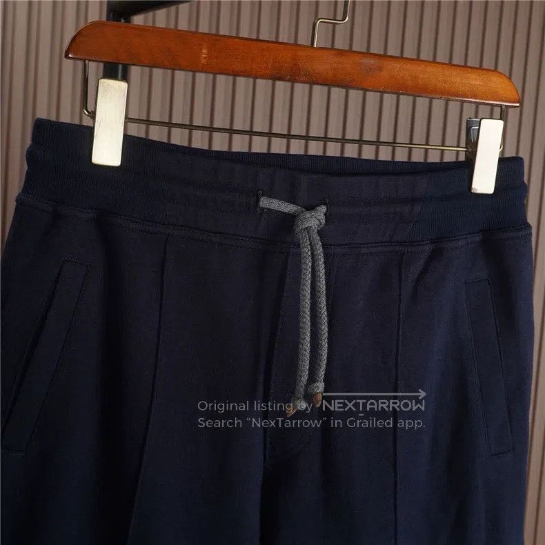 Brunello Cucinelli Brunello Cucinelli size XL Navy Blue Drawstring Sport Pants Size US 29 - 4 Thumbnail