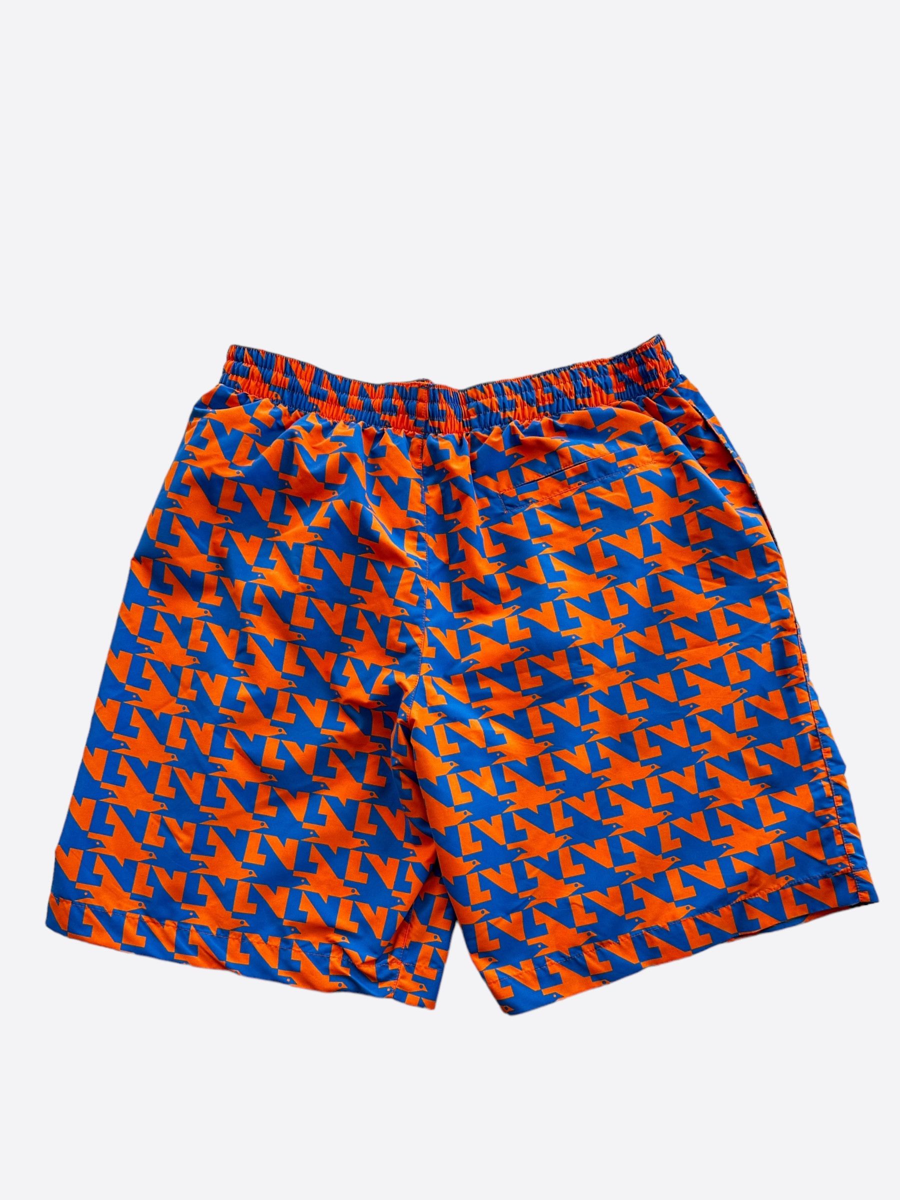 Louis Vuitton Louis Vuitton Blue & Orange Dove Print Swimshorts Size US 36 / EU 52 - 2 Thumbnail