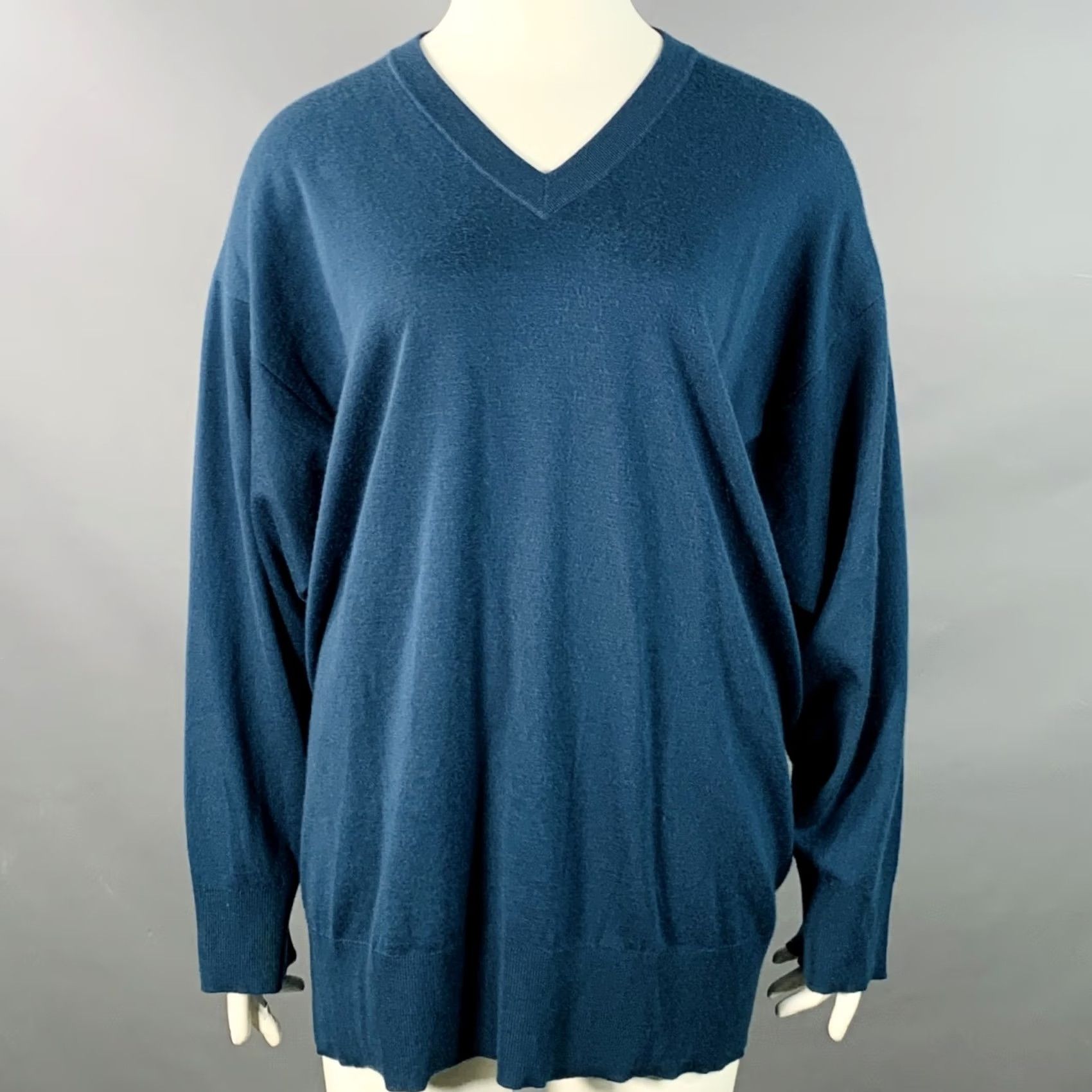 The Row THE ROW Sweater Womens L Blue Size Cashmere Blend Knit Oversized Neck Size L / US 10 / IT 46 - 2 Thumbnail