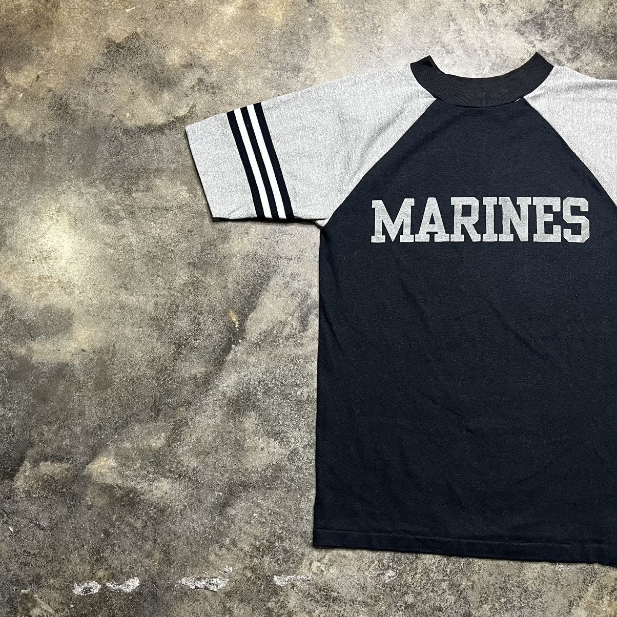 Vintage vintage 70s 80s usmc marines ringer tshirt Size US M / EU 48-50 / 2 - 2 Thumbnail