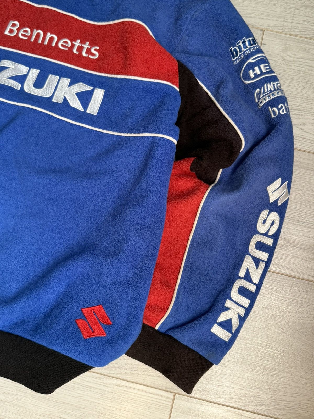 Vintage Vintage team Suzuki GSXR cozy Fleece racing jacket Size US XL / EU 56 / 4 - 2 Thumbnail