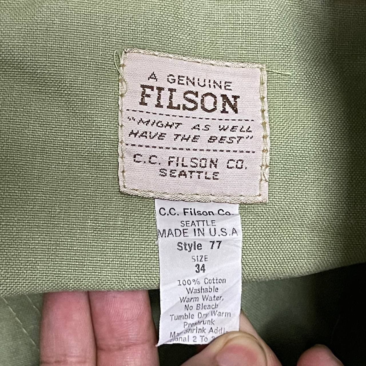 Filson Vintage 90's C.C. Filson Flared Canvas Pants Rare 🔥 Size US 33 - 13 Thumbnail