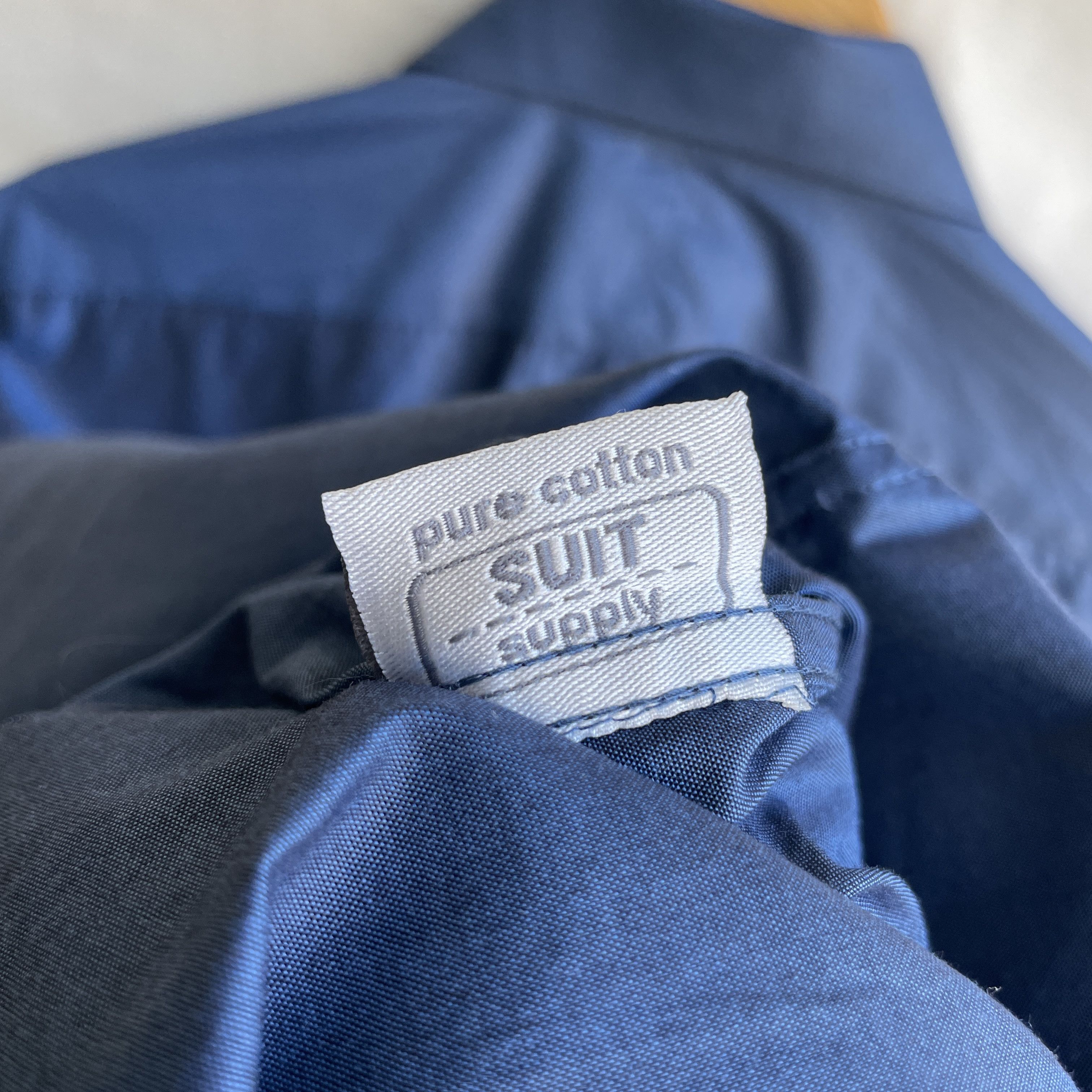Suitsupply Suitsupply Ford Spread Collar Navy Extra Slim Dress Shirt Size 40R - 9 Thumbnail