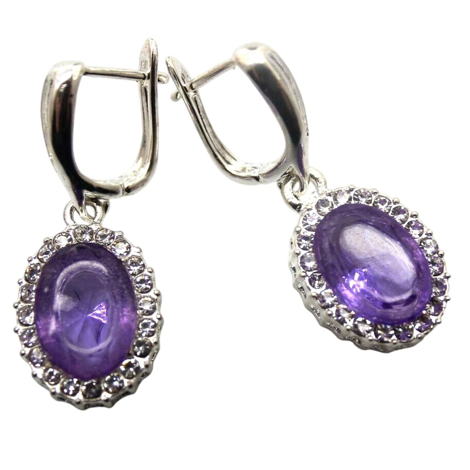 Other Faux Amethyst & Rhinestone Necklace Earring Ring Set •Size 7 Size ONE SIZE - 3 Thumbnail