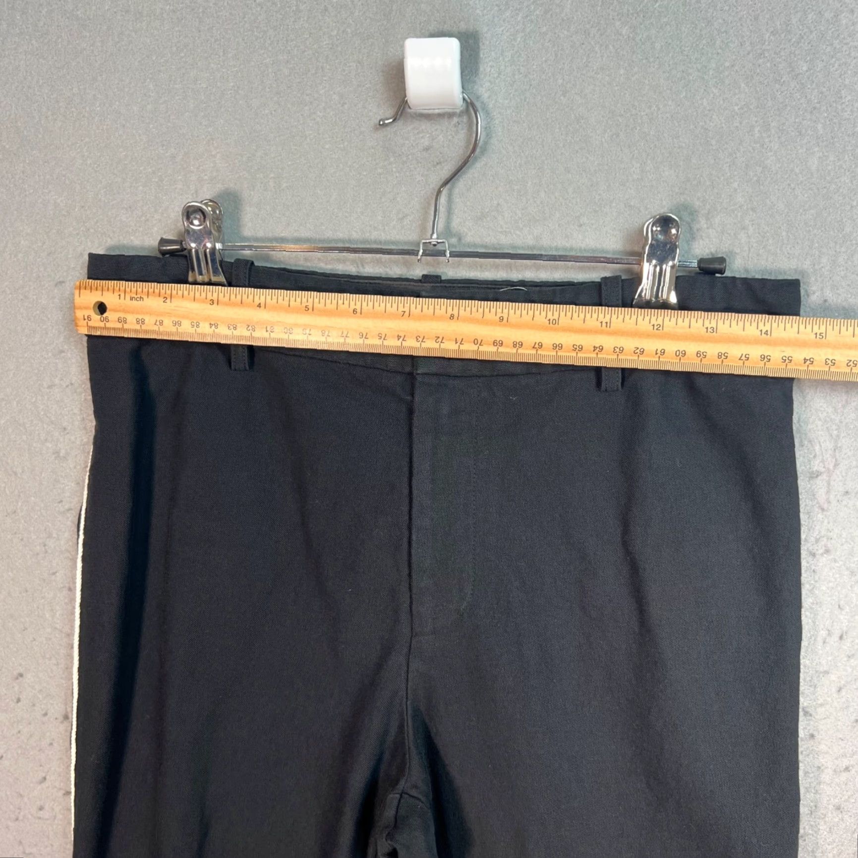 Vintage Derek Lam 10 Crosby Black Flare Leg Pants With White Side Stripes Womens Size 28 Size 28" / US 6 / IT 42 - 4 Thumbnail