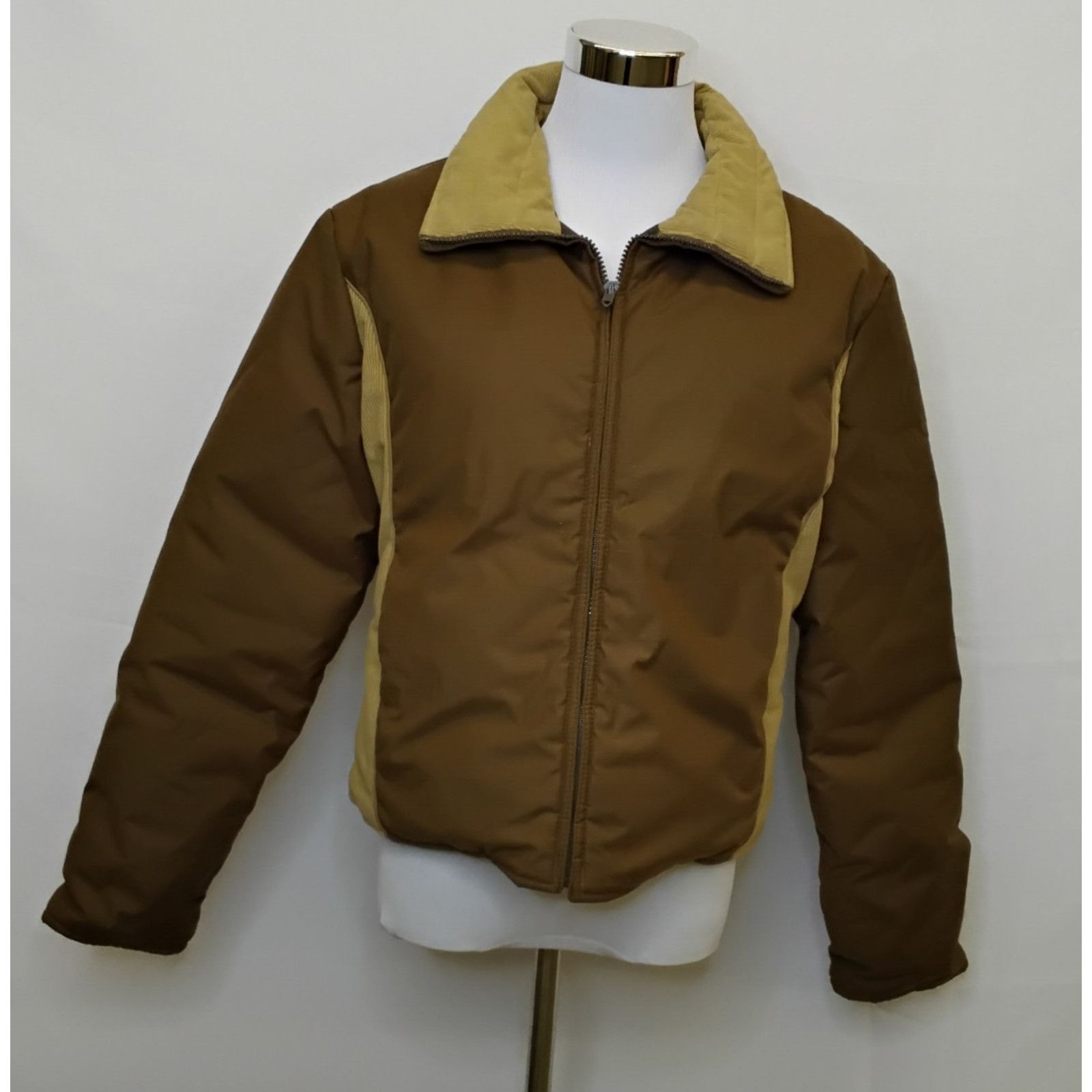 Other Comfy Down Jacket Women's S Brown Corduroy Accent 1970s USA Size S / US 4 / IT 40 - 2 Thumbnail