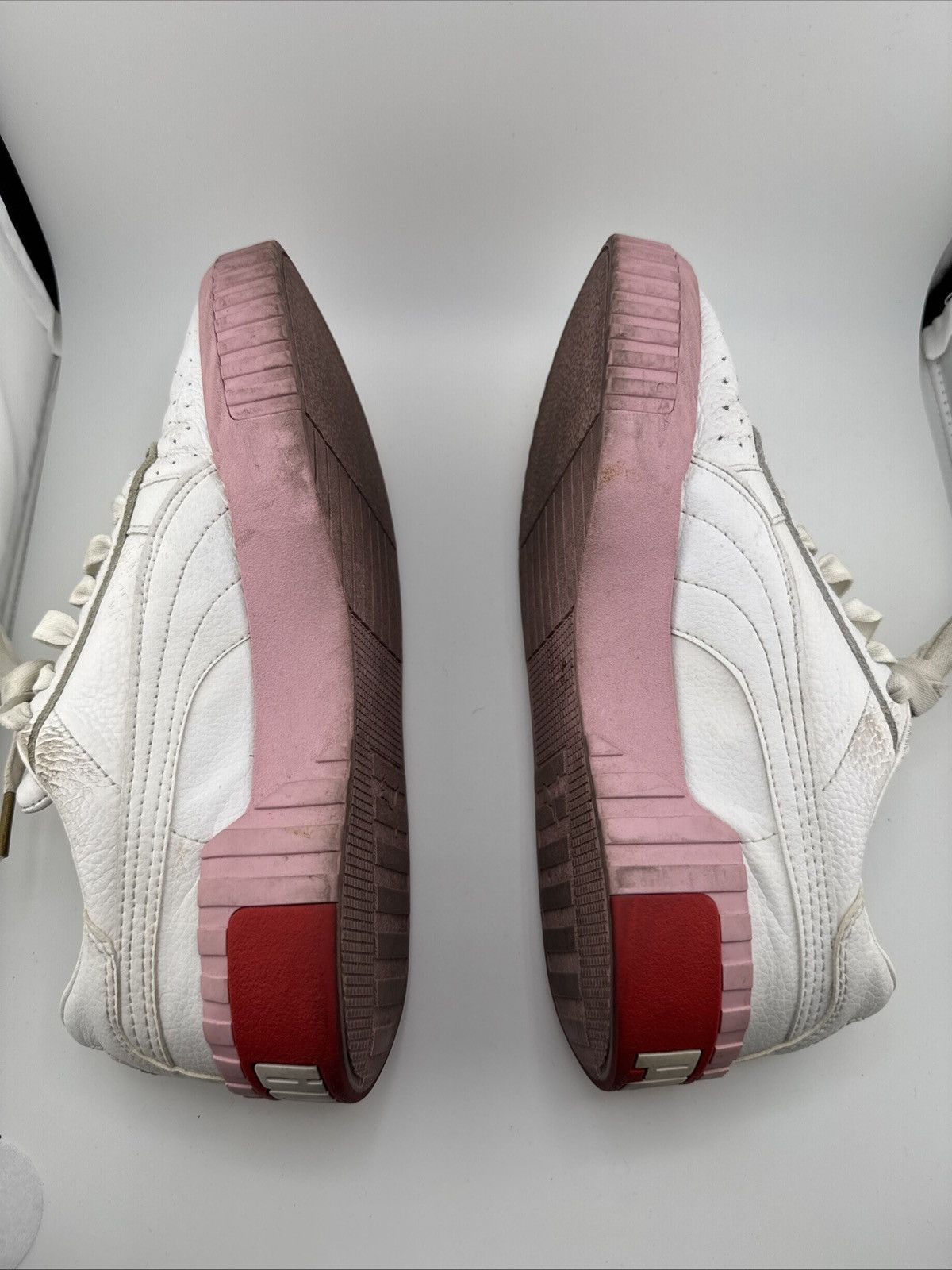Puma Puma Women's Leather Sneakers White/Cherry Size 8.5 Size US 8.5 / IT 38.5 - 2 Thumbnail