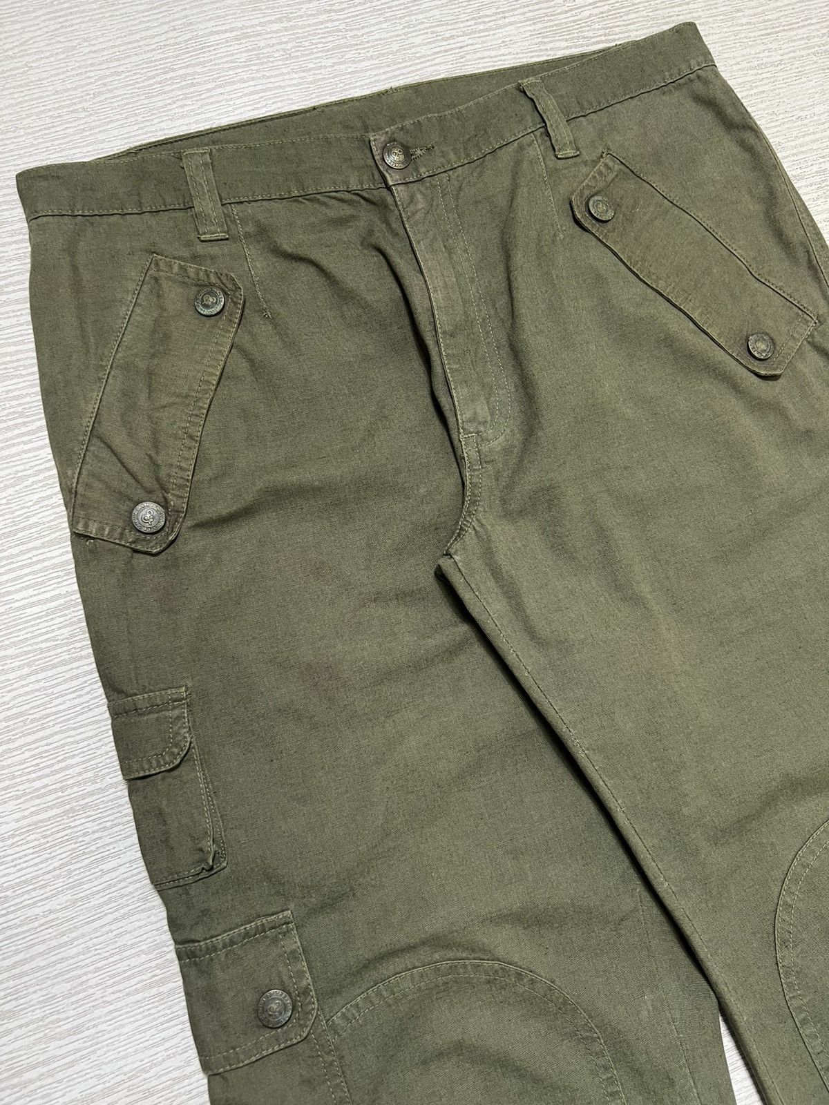 Dolce & Gabbana Dolce & Gabbana - Cotton Linen Olive Military Cargo Pants Size US 32 / EU 48 - 5 Thumbnail