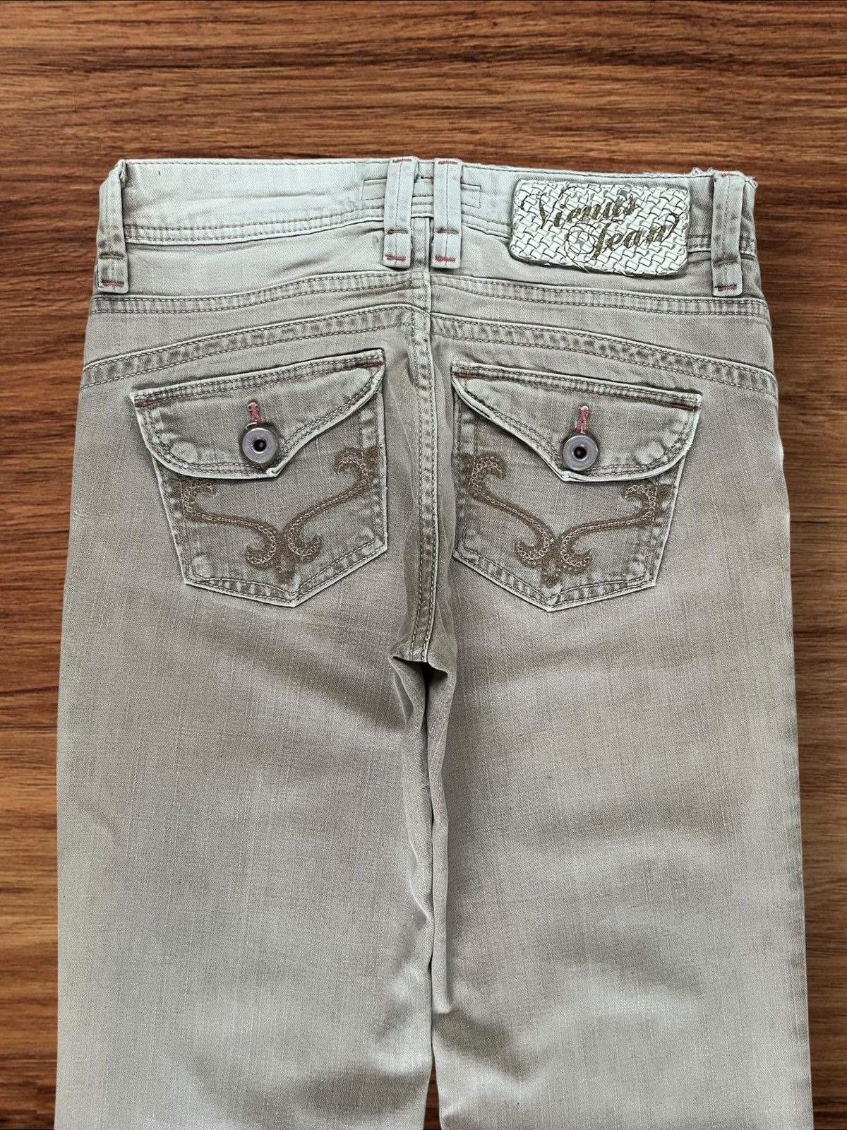 Edwin × Japanese Brand × Le Grande Bleu (L.G.B.) Vintage Japanese Brand Khaki Wash Mid Rise Wide Flare Jeans Size 28" / US 6 / IT 42 - 4 Thumbnail
