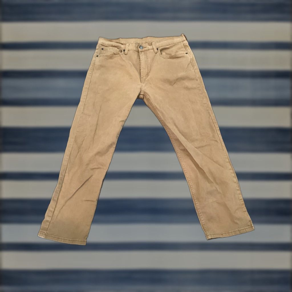 Levi's Levi's Jeans 502 Slim Straight Men Brown Khaki Denim 36 Regular Button Closure 5-Pocket Classic Comfort Fit Mens Size US 36 / EU 52 - 1 Thumbnail