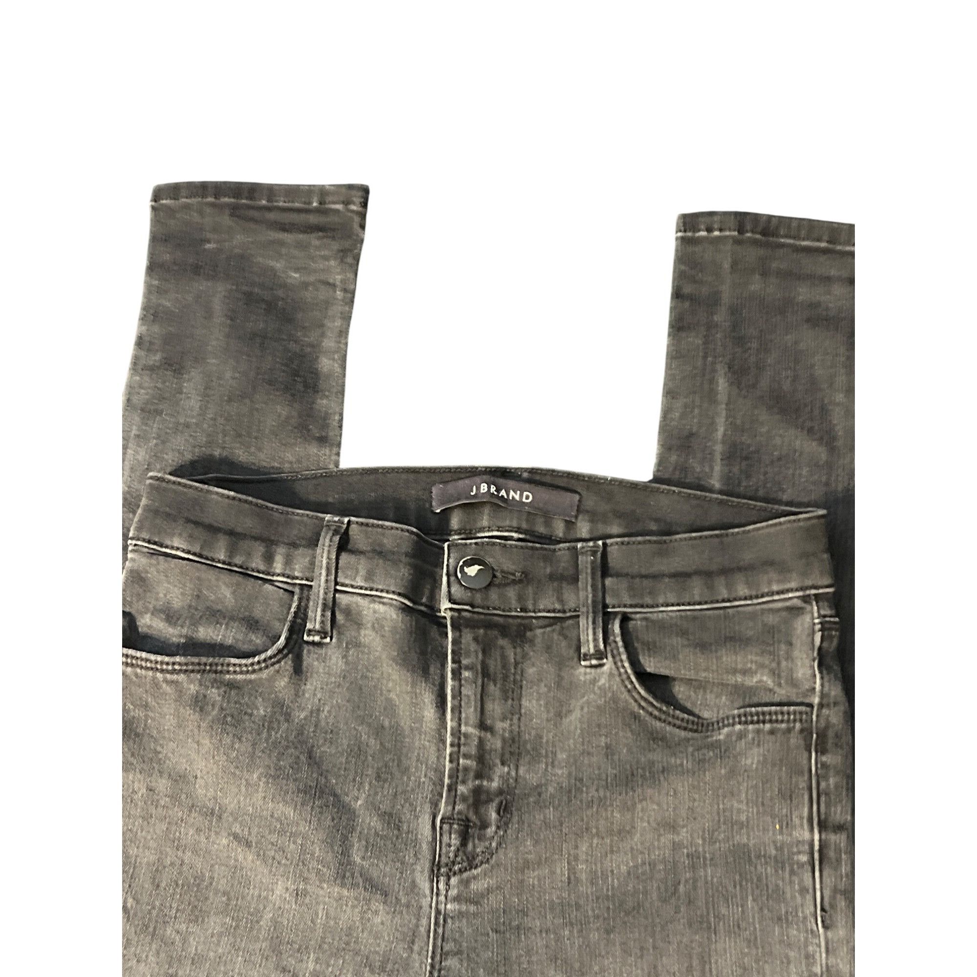 J Brand J Brand Maria Black Distressed Skinny Denim Jeans Knee Rips Size 42" / US 20 - 3 Thumbnail