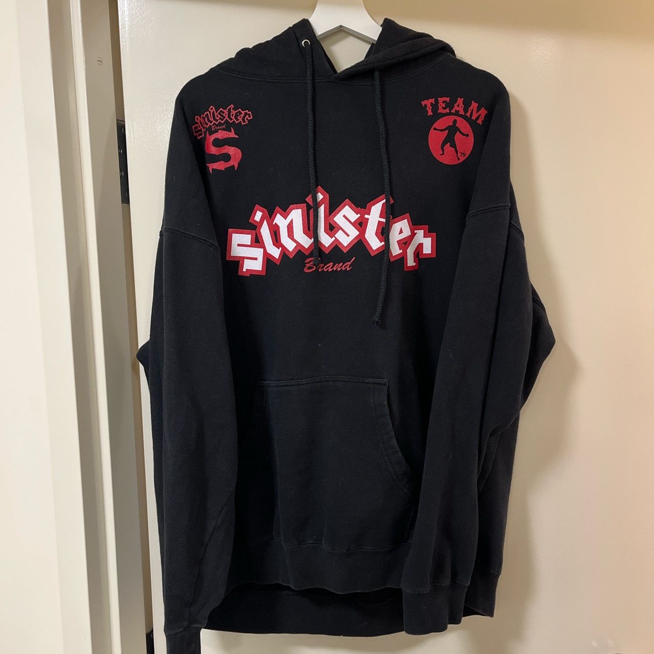 image of UFC x Vintage Sinister Brand X Chuck Iceman Liddell Hoodie Signed Vintage in Black, Men's (Size XL)