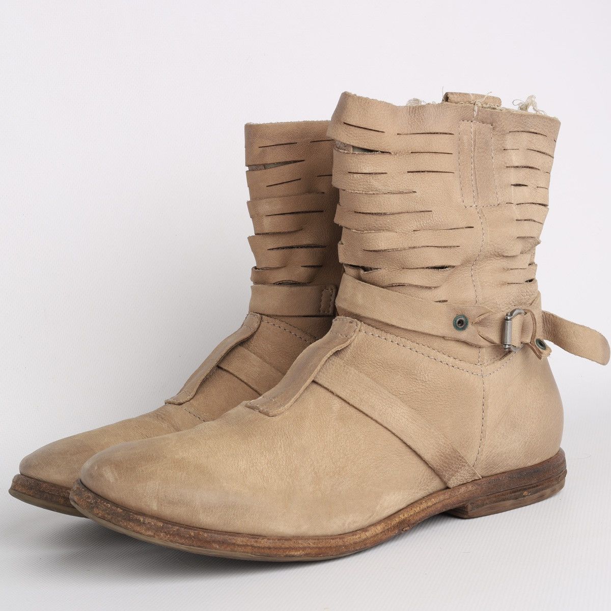 A.S.98 A.S.98 AS98 Airstep Leather Beige High Boots Shoes Size US 11 / IT 41 - 1 Thumbnail