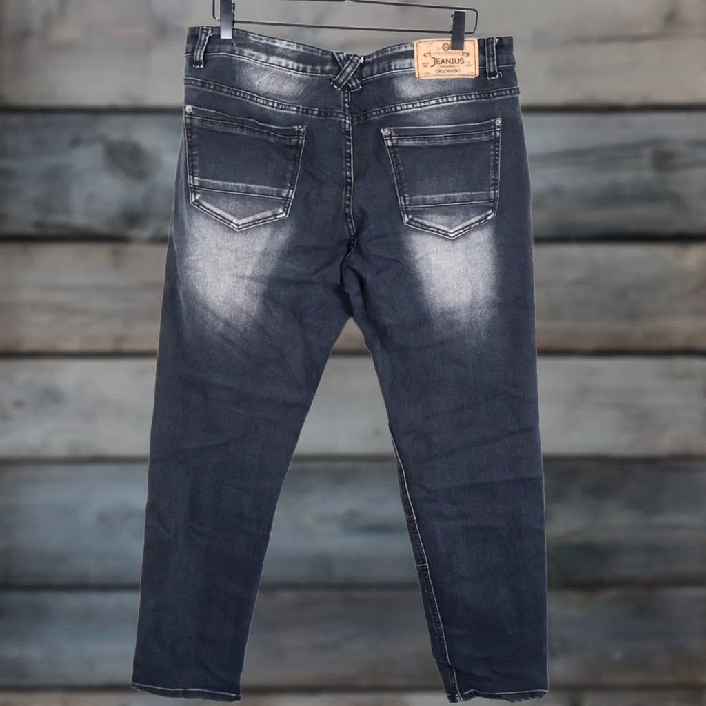 Akademiks VINTAGE Akademiks Jeans Men's 36 x 32 Black Denim Tapered Biker Low Rise Y2K VTG - 90s Grunge USA Mens Jeans Size US 36 / EU 52 - 1 Thumbnail