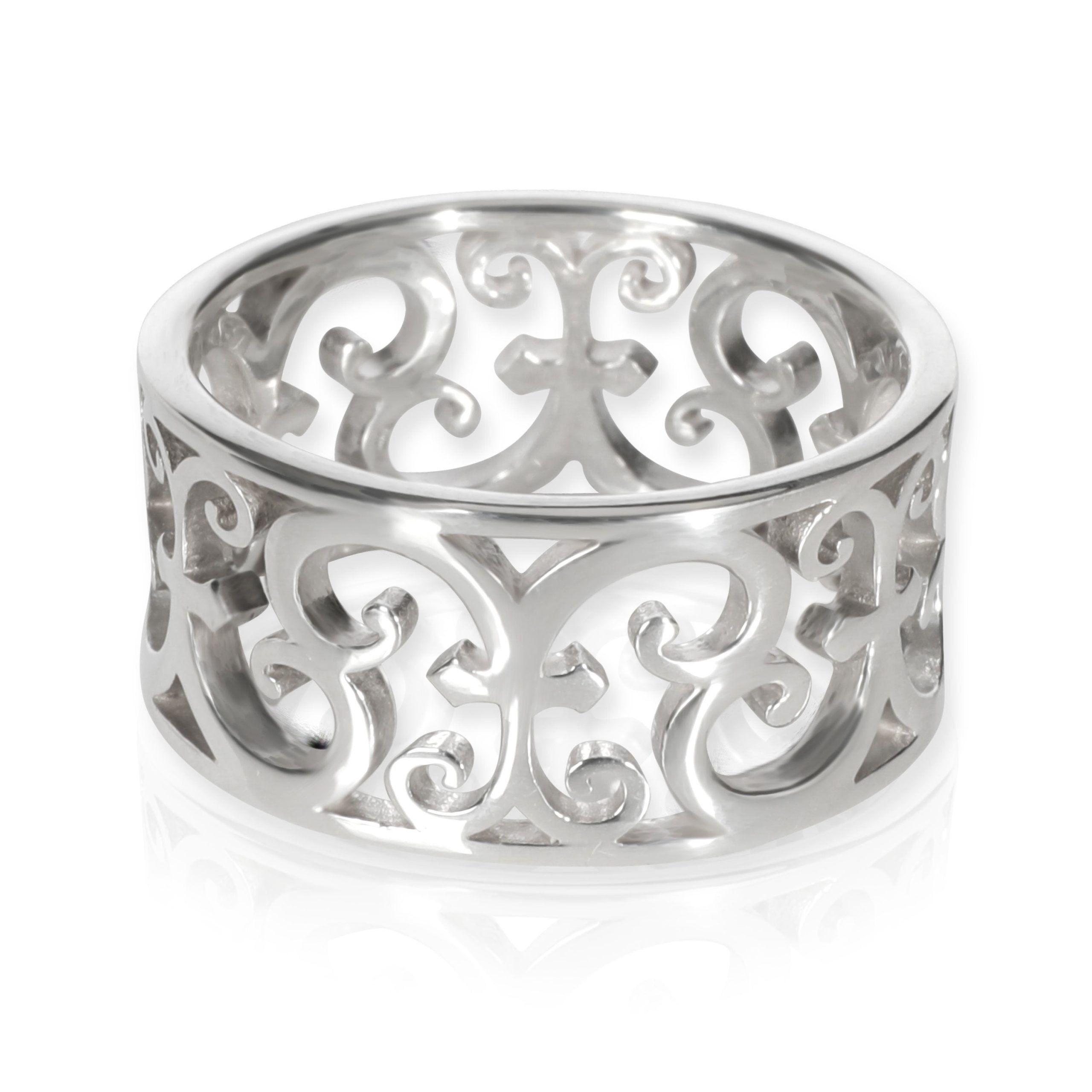 image of Tiffany Co Tiffany & Co. Enchant Scroll Band In Sterling Silver, Women's