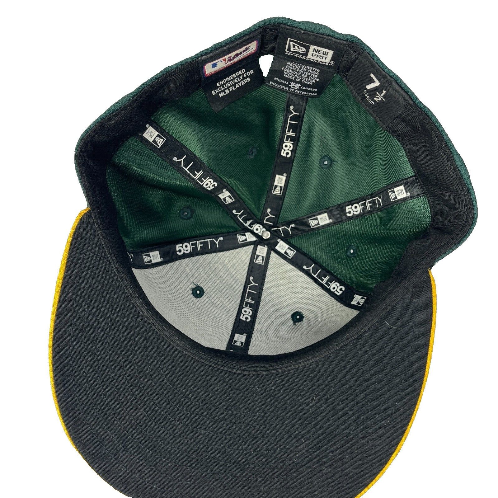 New Era Oakland A's Athletics MLB New Era 7.5 Fitted Baseball Cap In Size 46 - 11 Thumbnail