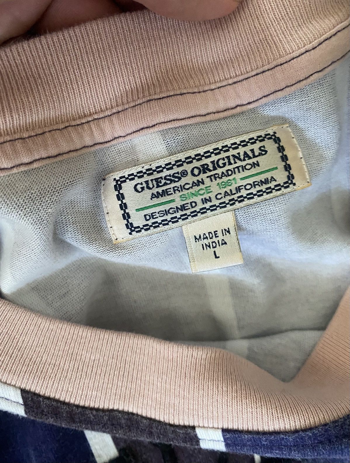 Guess Guess Striped Long Sleeve Tee Size US L / EU 52-54 / 3 - 4 Thumbnail